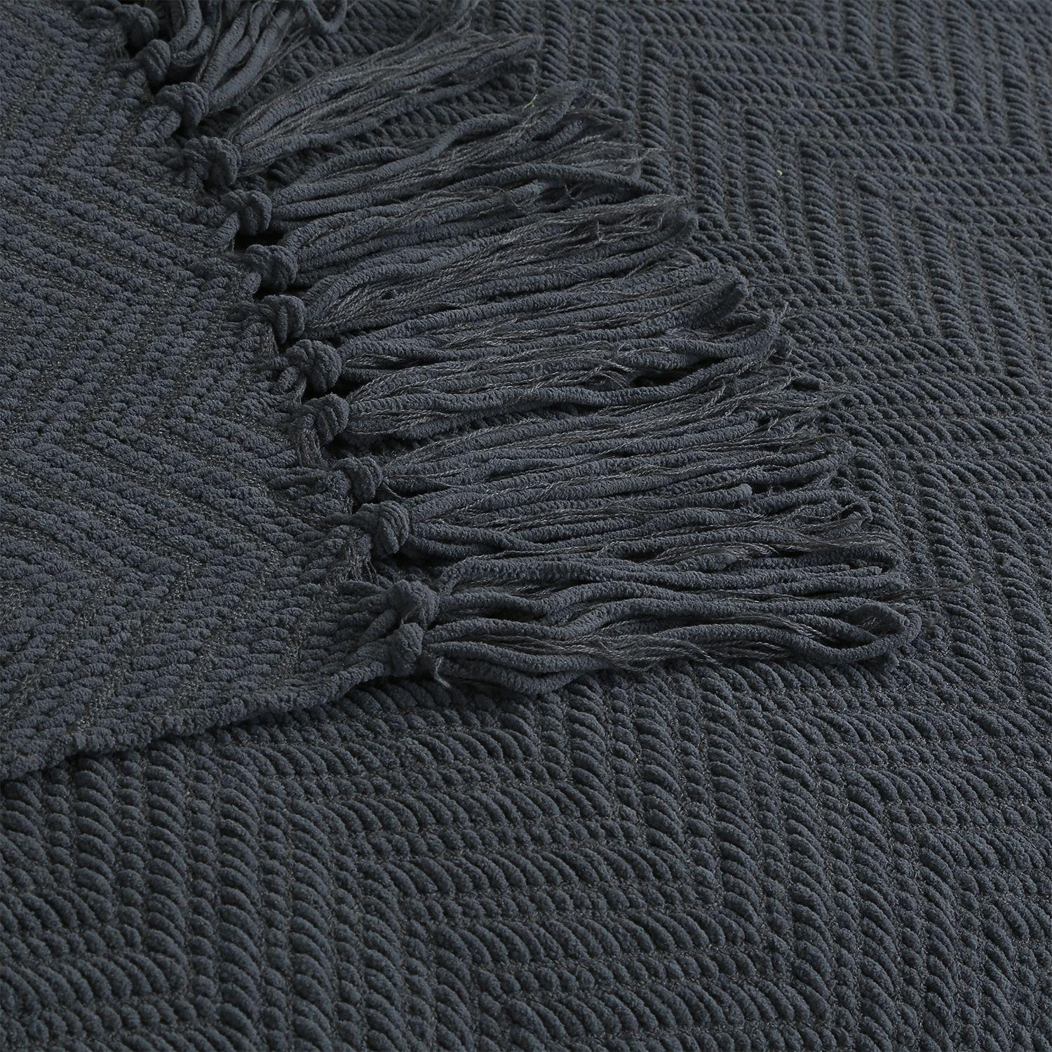 MANTA ANDES ESPIGA S 125X150  GRIS OSCURO-2
