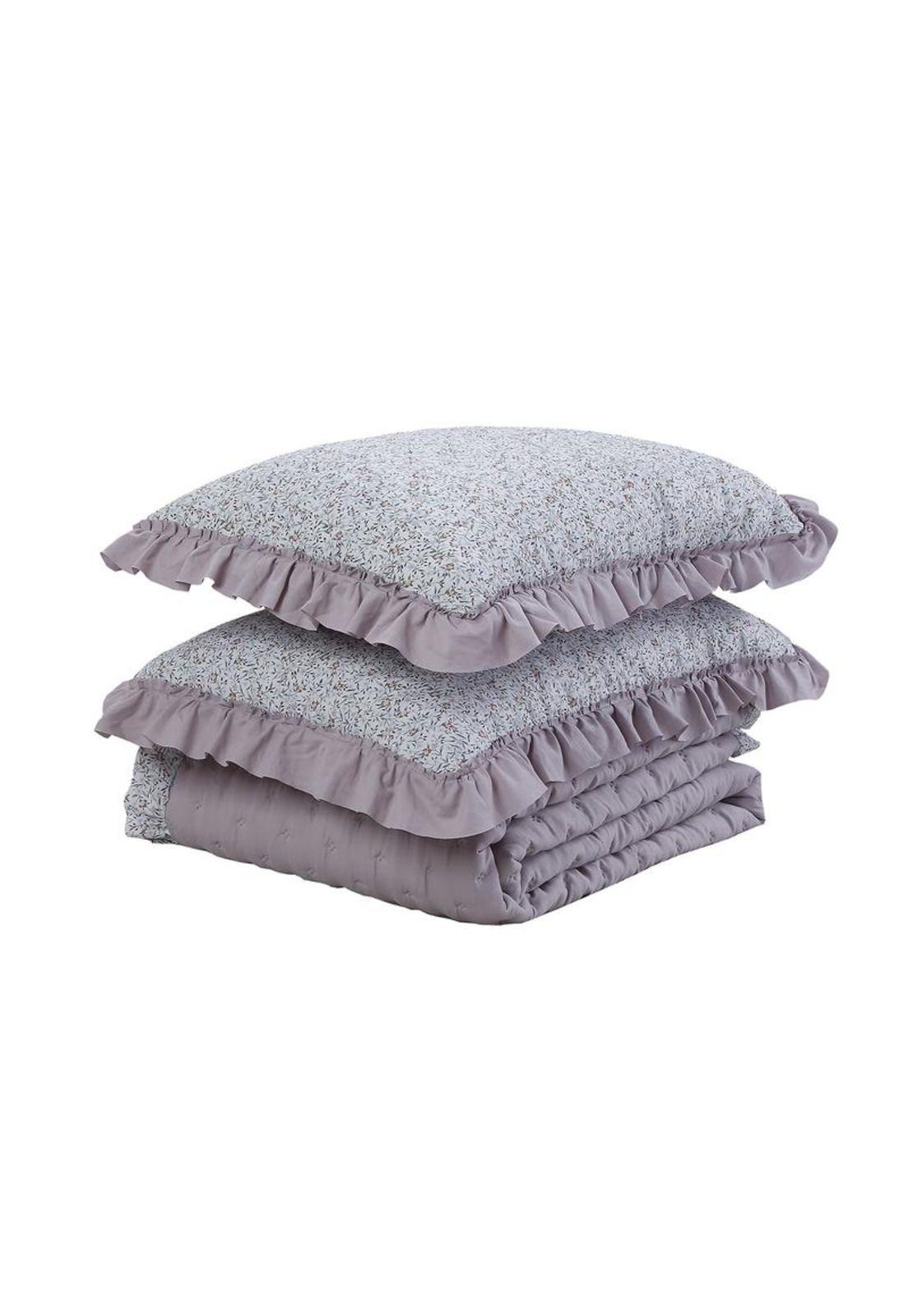 QUILT ANDES RUFFLES LILA 2 PLAZAS-2
