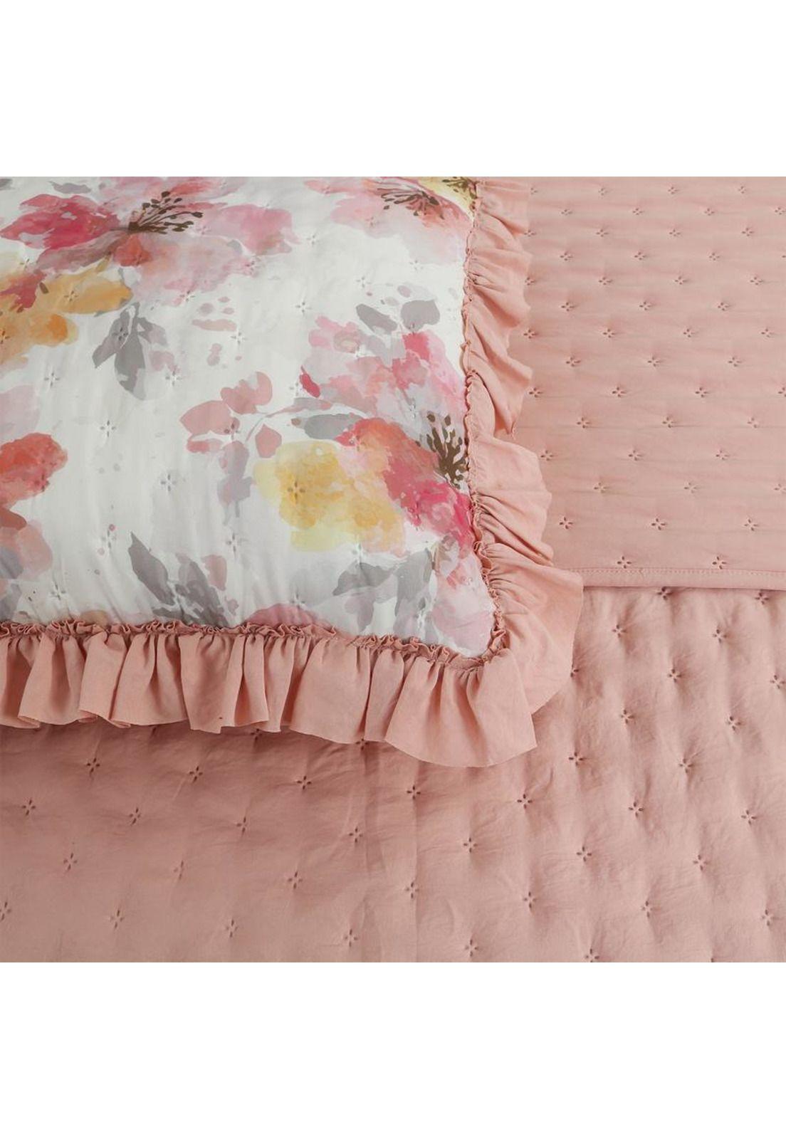 QUILT ANDES RUFFLES ROSA 2 PLAZAS-2