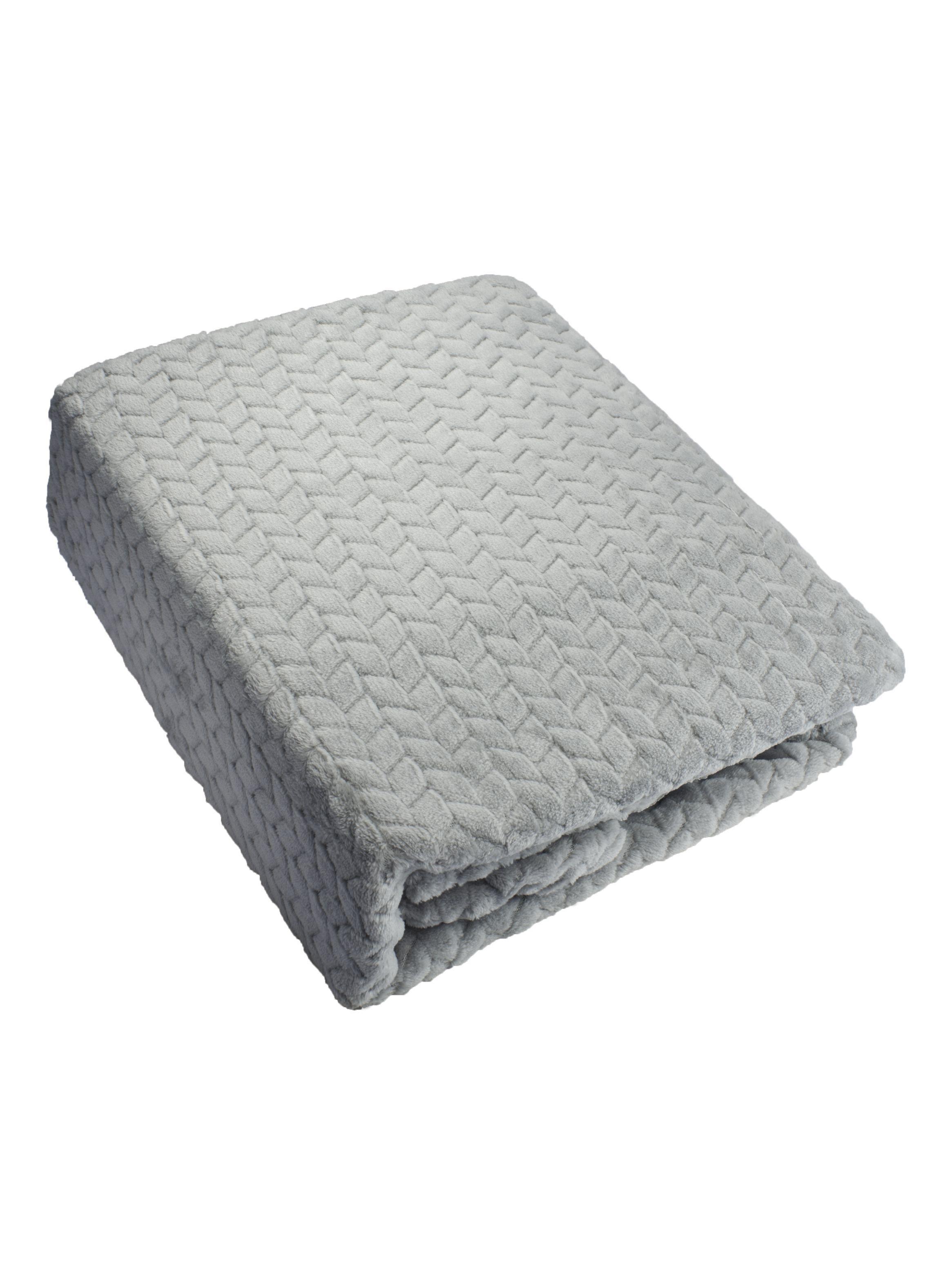 FRAZADA ANDES JACQUARD FLANNEL GRIS KING-1