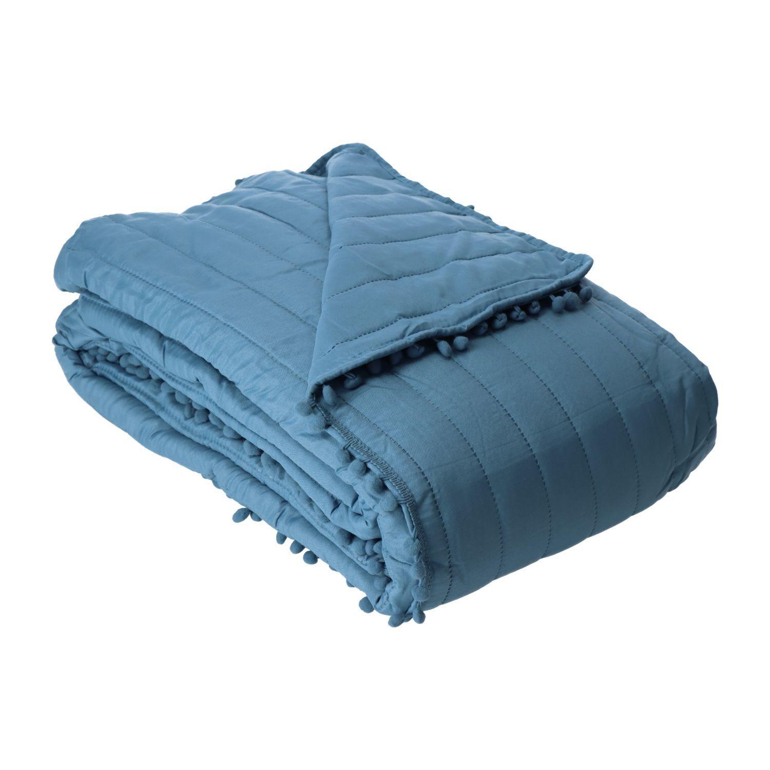 QUILT ANDES POM POM AZUL 1.5 PLAZAS-3