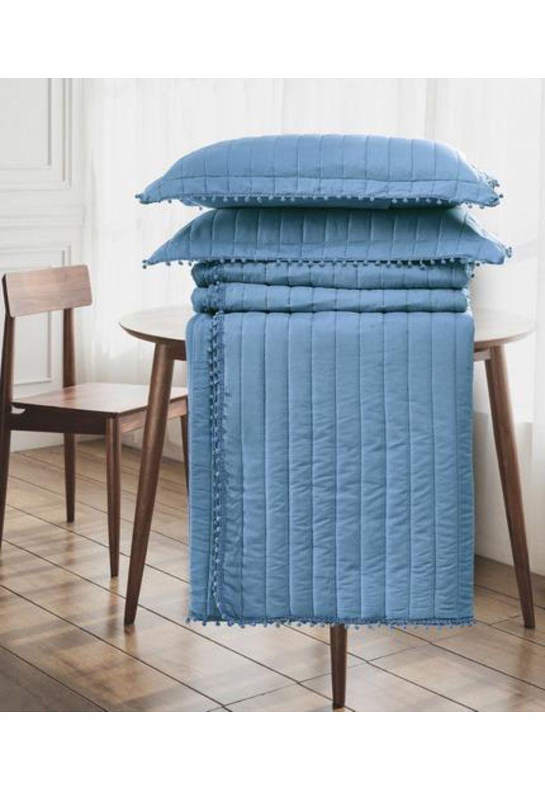 QUILT ANDES POM POM AZUL 1.5 PLAZAS-1