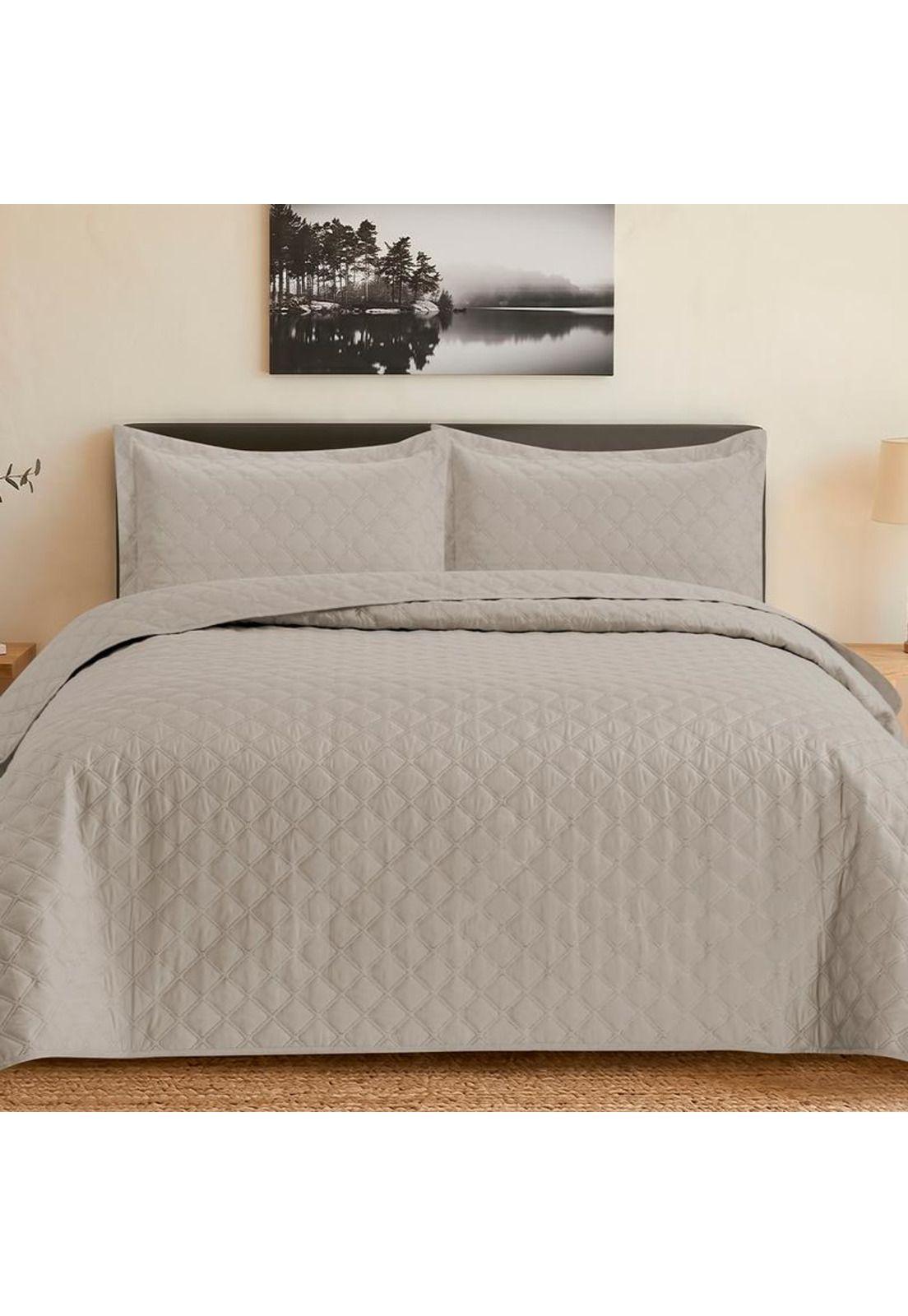 QUILT ANDES LISO BEIGE KING-0
