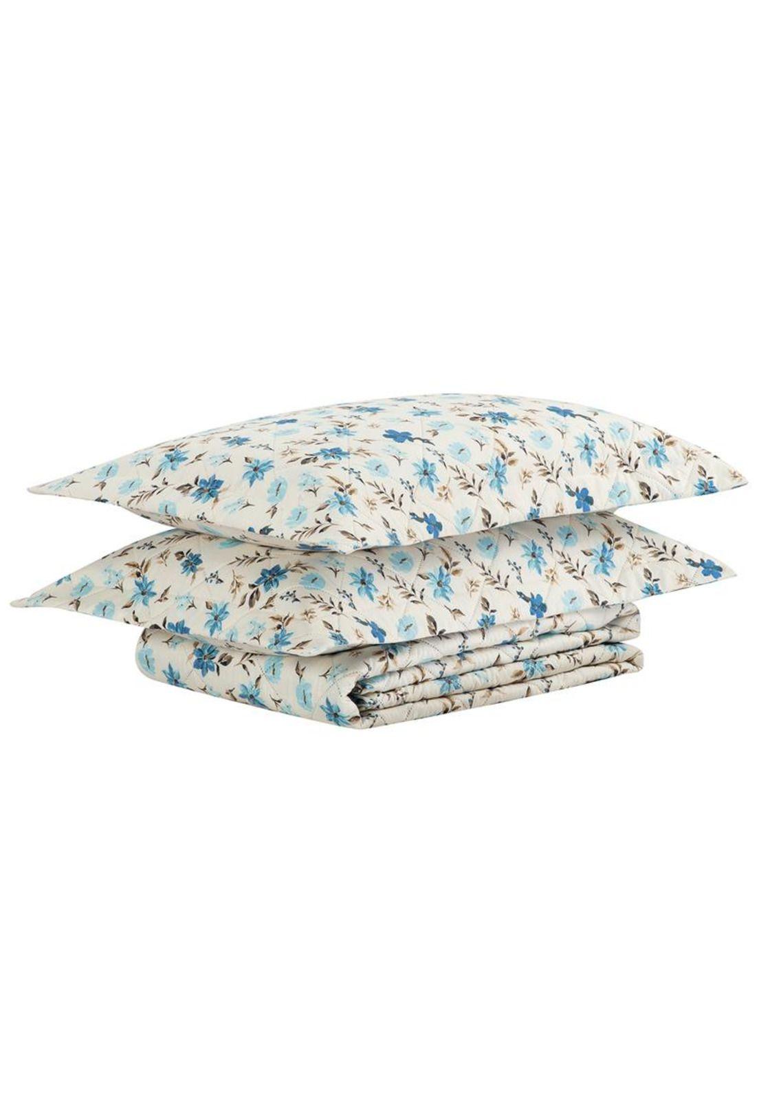 QUILT ANDES ESTAMPADO FLOR AZUL 2 PL-1