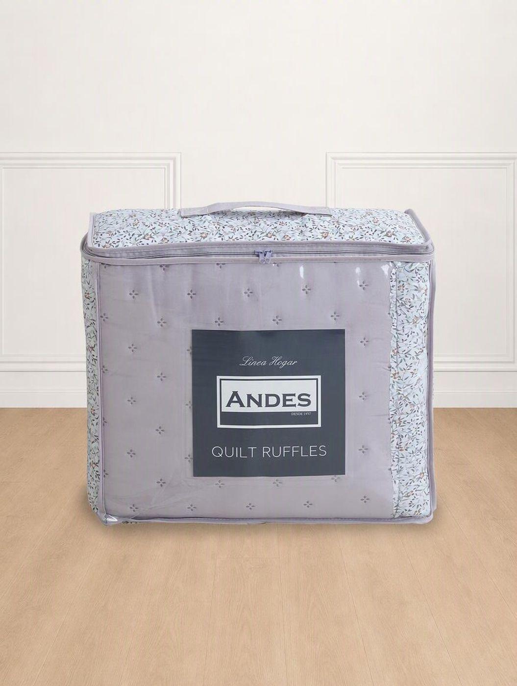 QUILT ANDES RUFFLES LILA KING-0