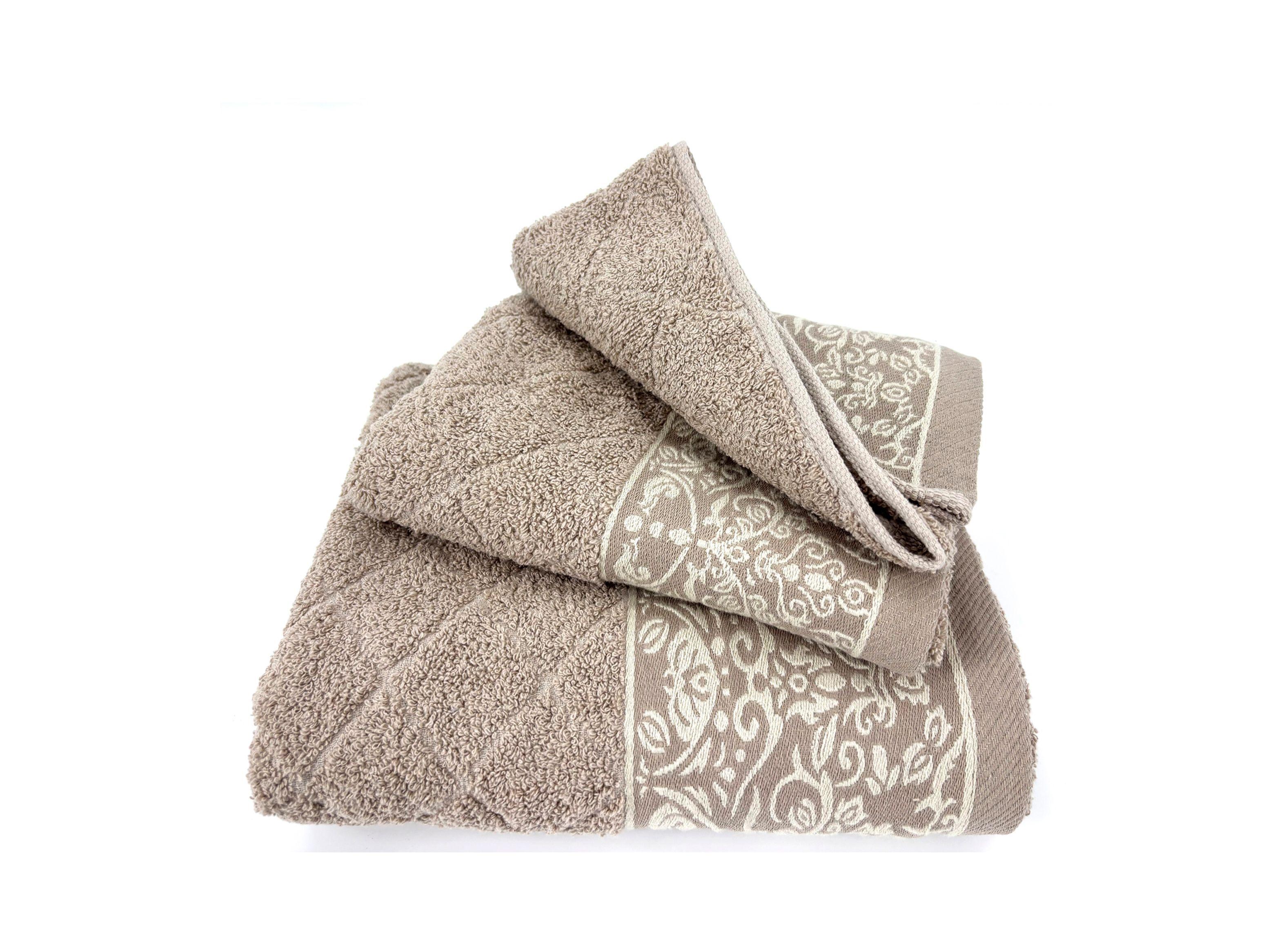 JUEGO TOALLA ANDES 3 PIEZAS FLORES BEIGE-2