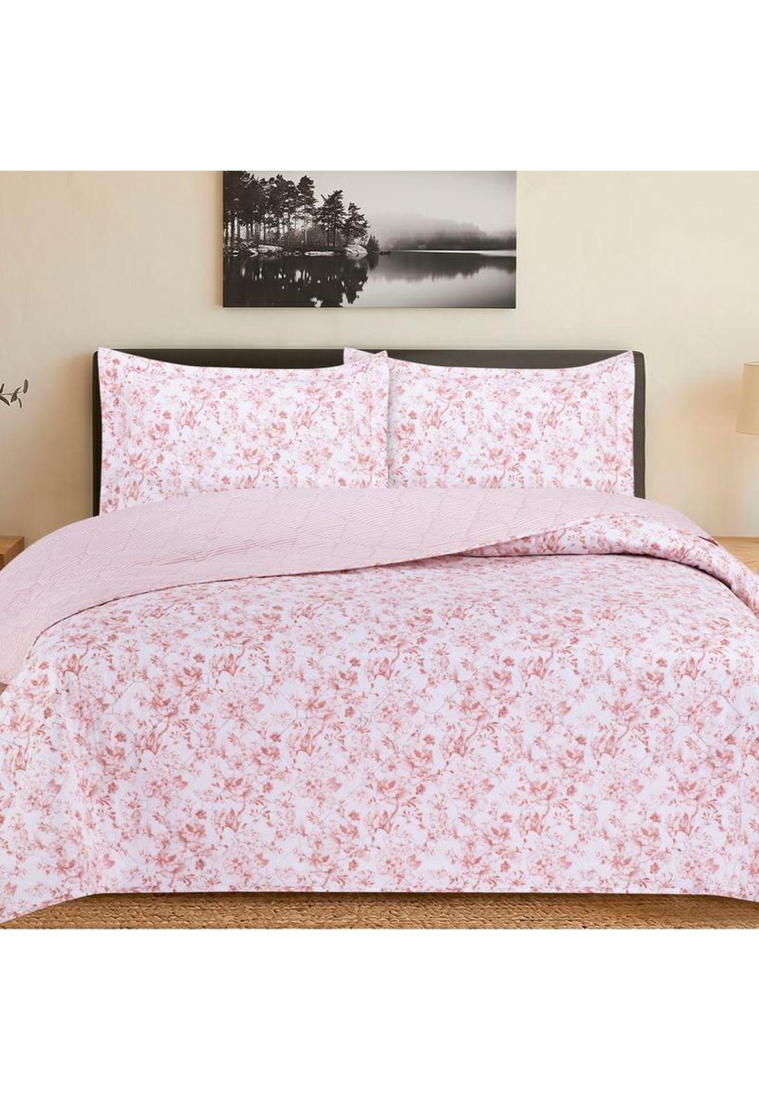 QUILT ANDES PRINTED RAYAS ROSAS KING-0