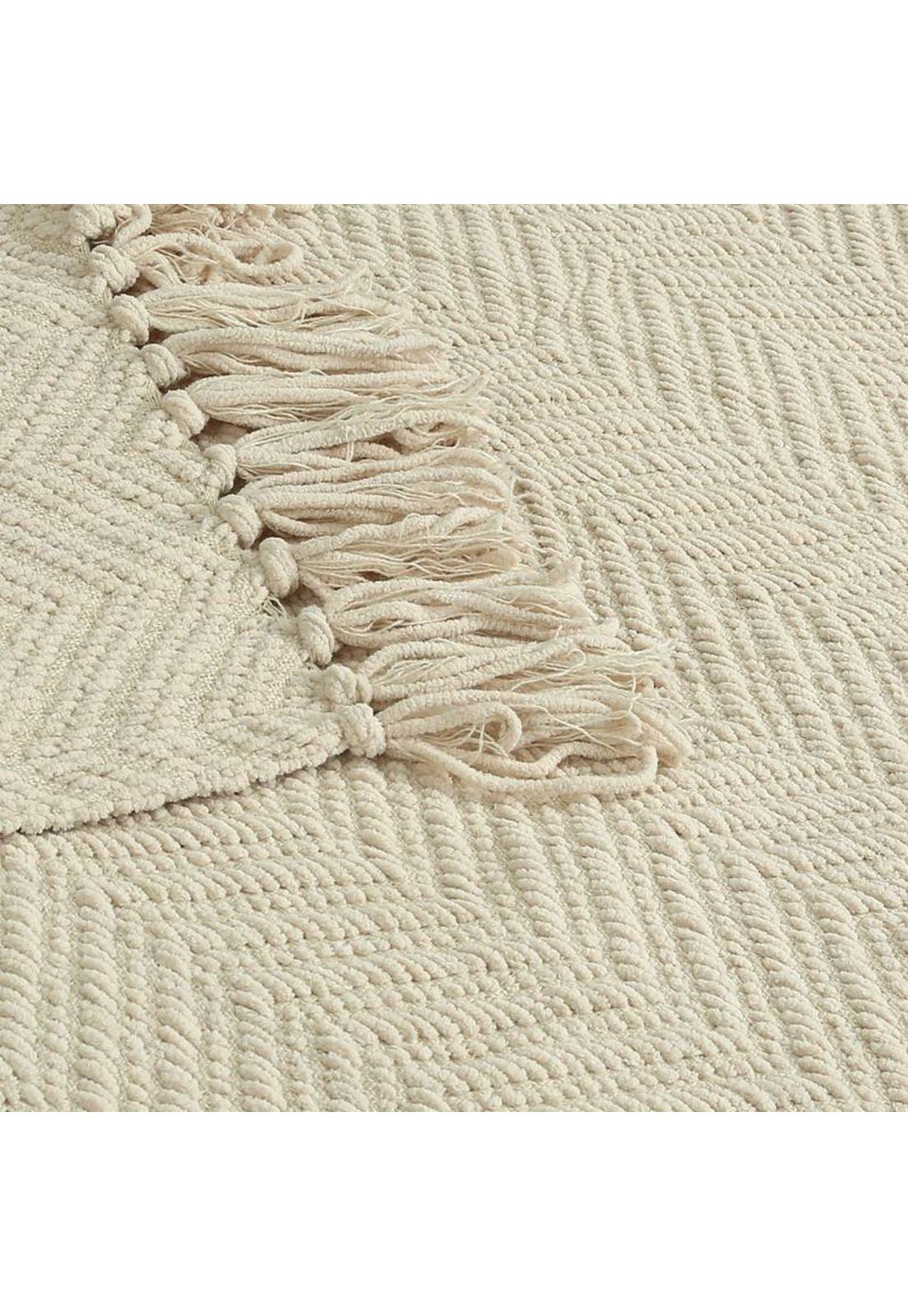 MANTA ANDES ESPIGA S 125X150  BEIGE-2