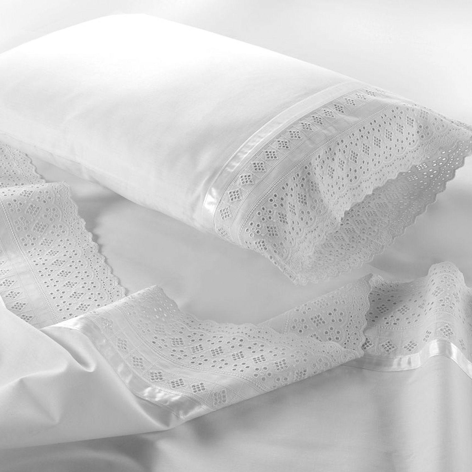 SABANA ANDES 144 HILOS BRODERIE BLANCO 2 PLAZA-2