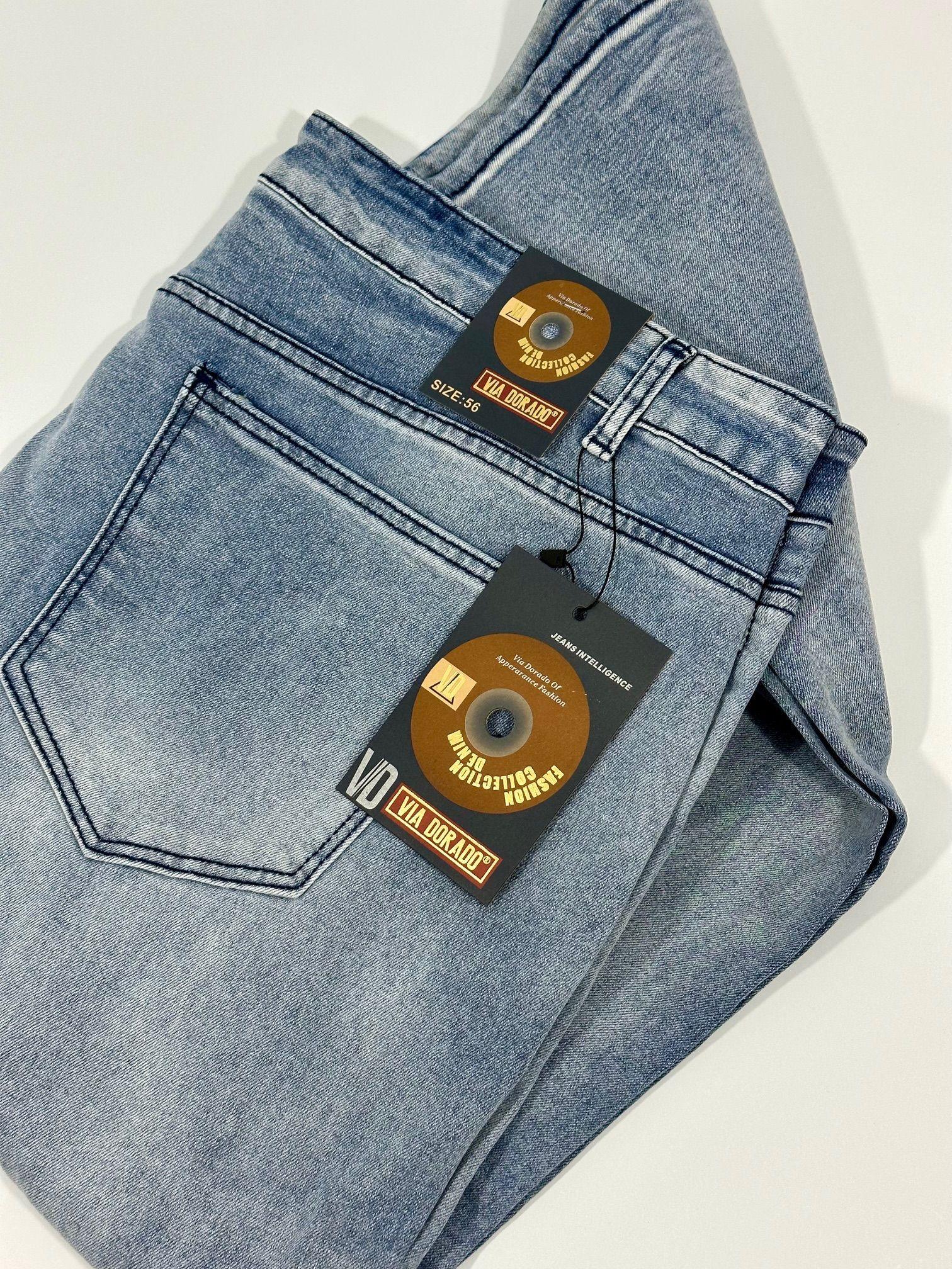 Jeans Rasgado Talla Grande Hombre Plus Size Via Dorado-2