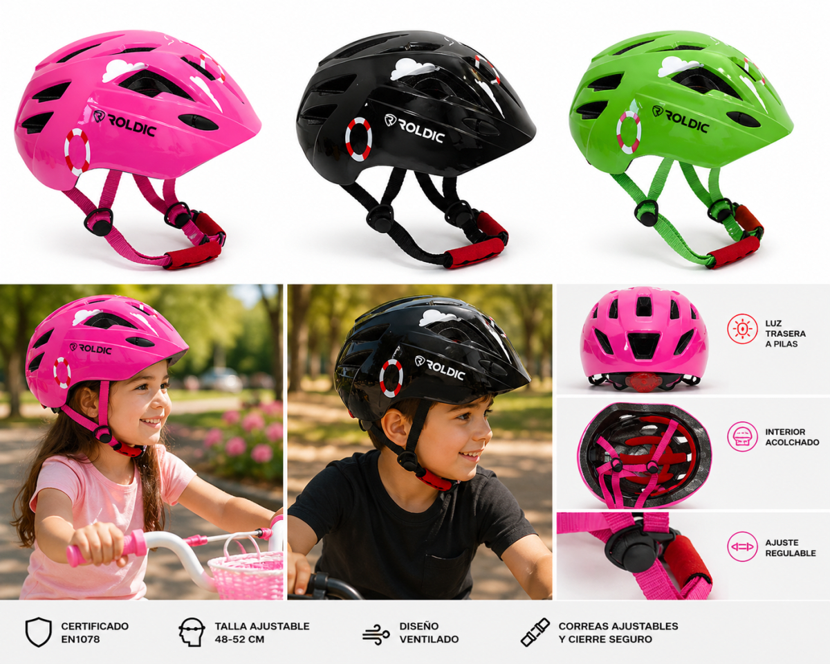 CASCO BICICLETA NI O 48 52 CM AZUL CON LUZ TRASERA-2