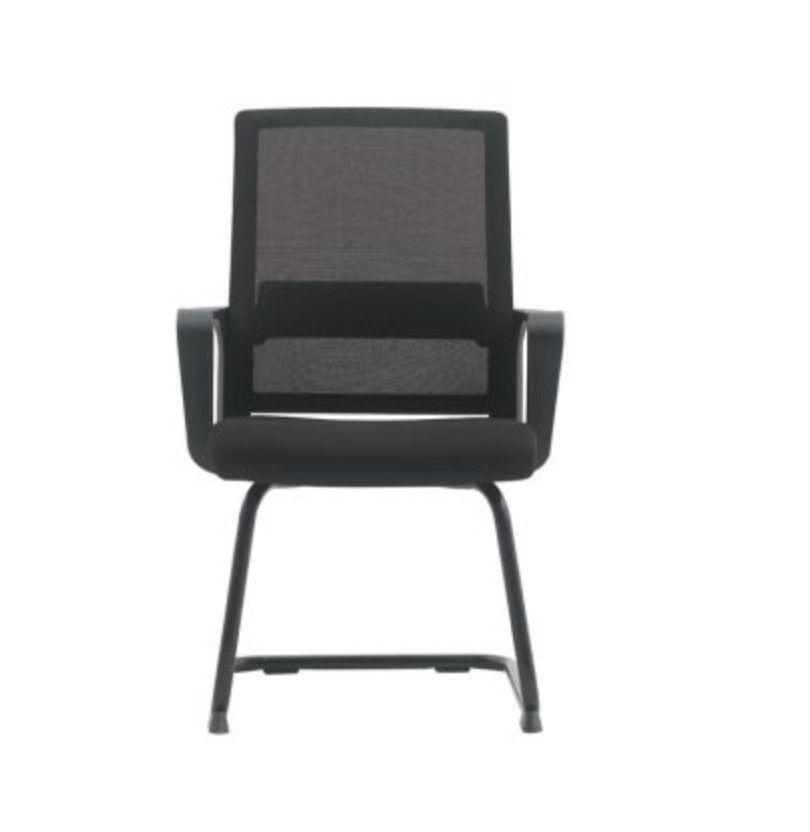 Silla Oficina Modern Negra base Trineo-1