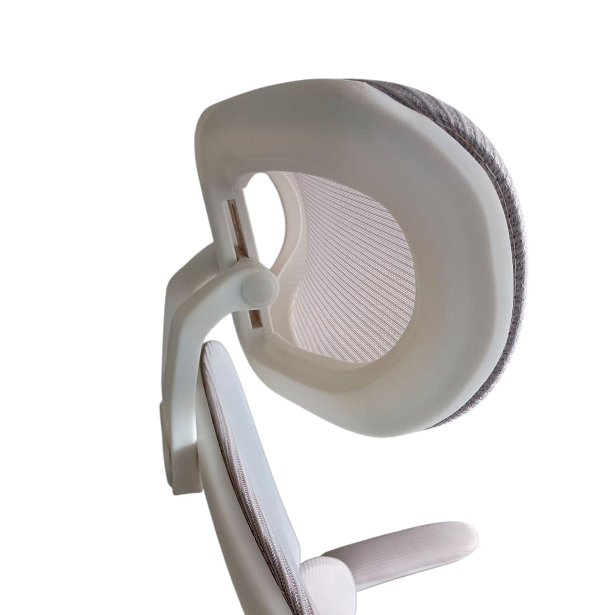 Silla Oficina Apoyo Lumbar Ajustable Gris-3