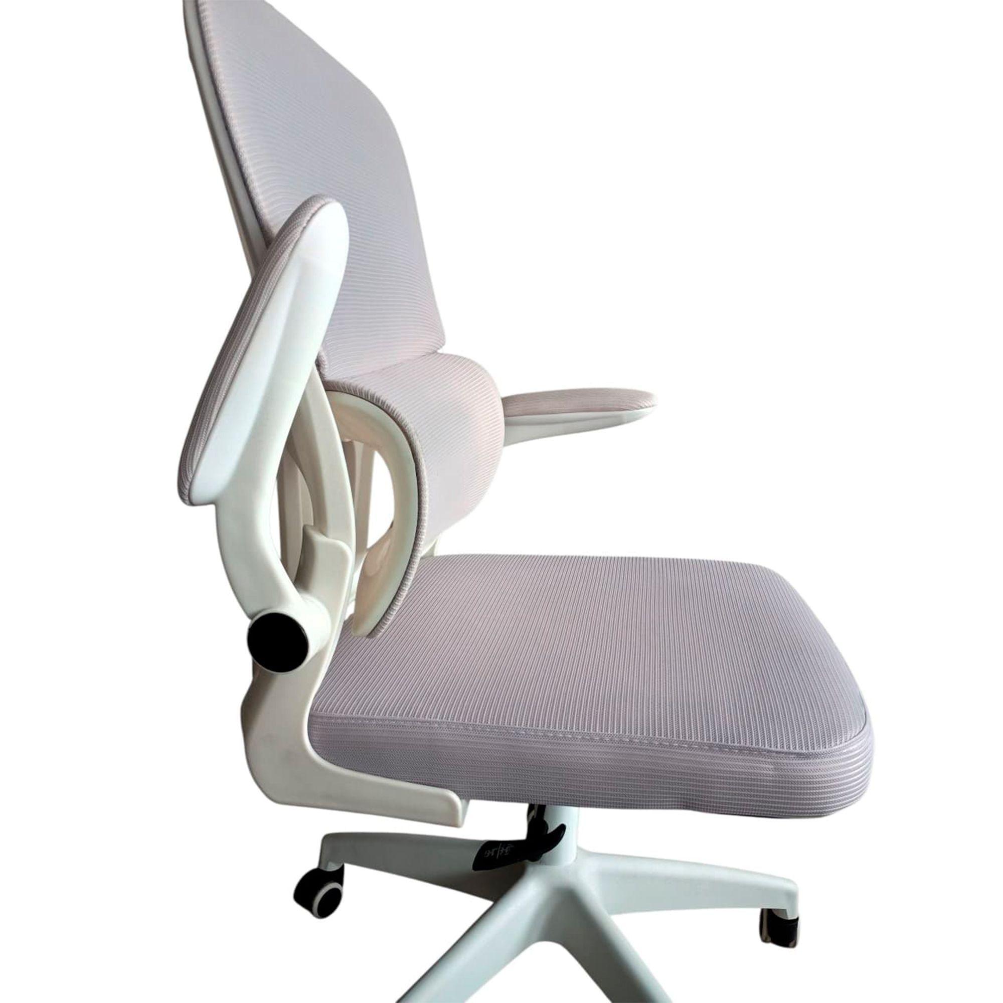 Silla Oficina Apoyo Lumbar Ajustable Gris-4