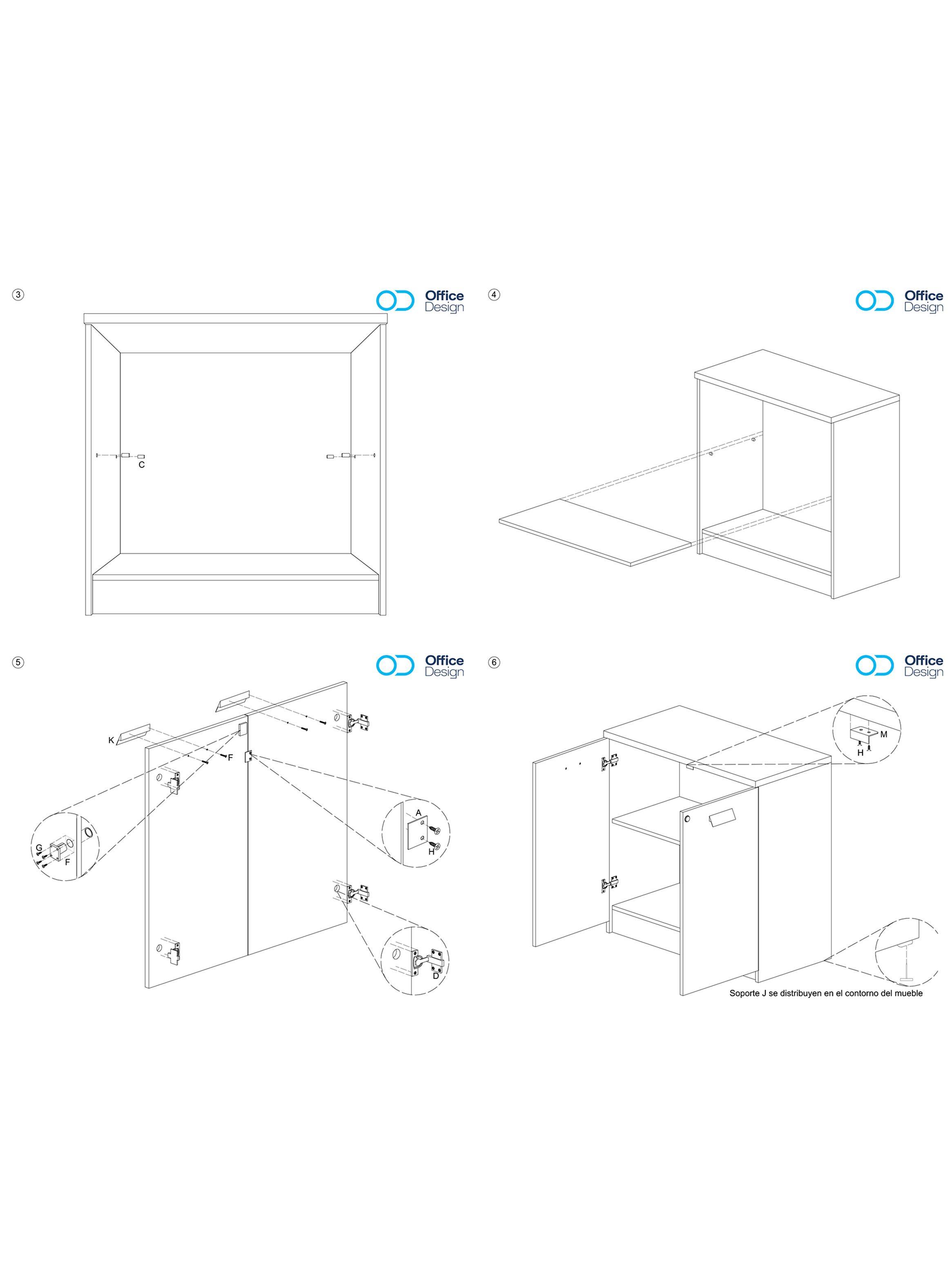 Gabinete de 2 puertas 80x80x40cm-2