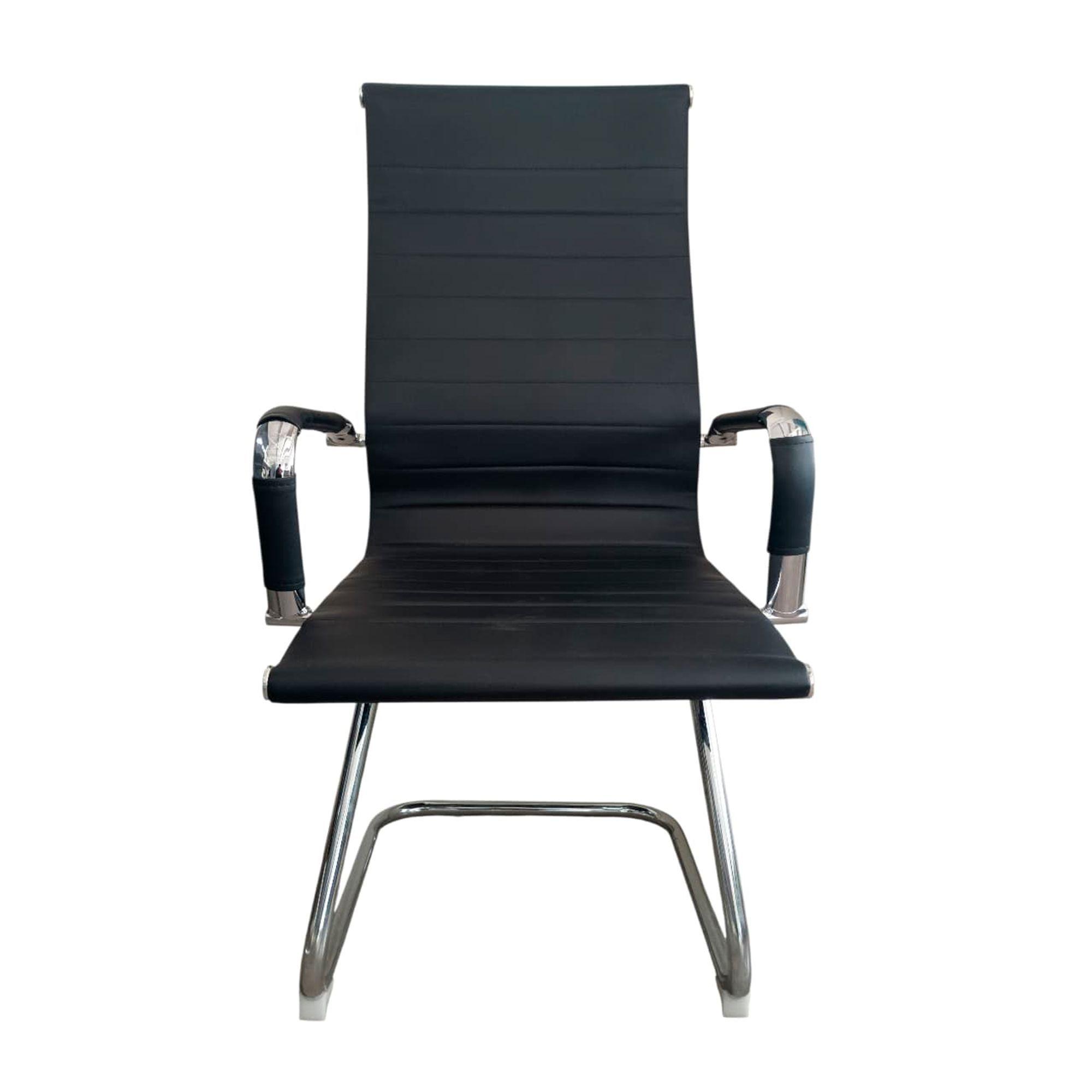 Silla Oficina Elegant Negra base Trineo-1