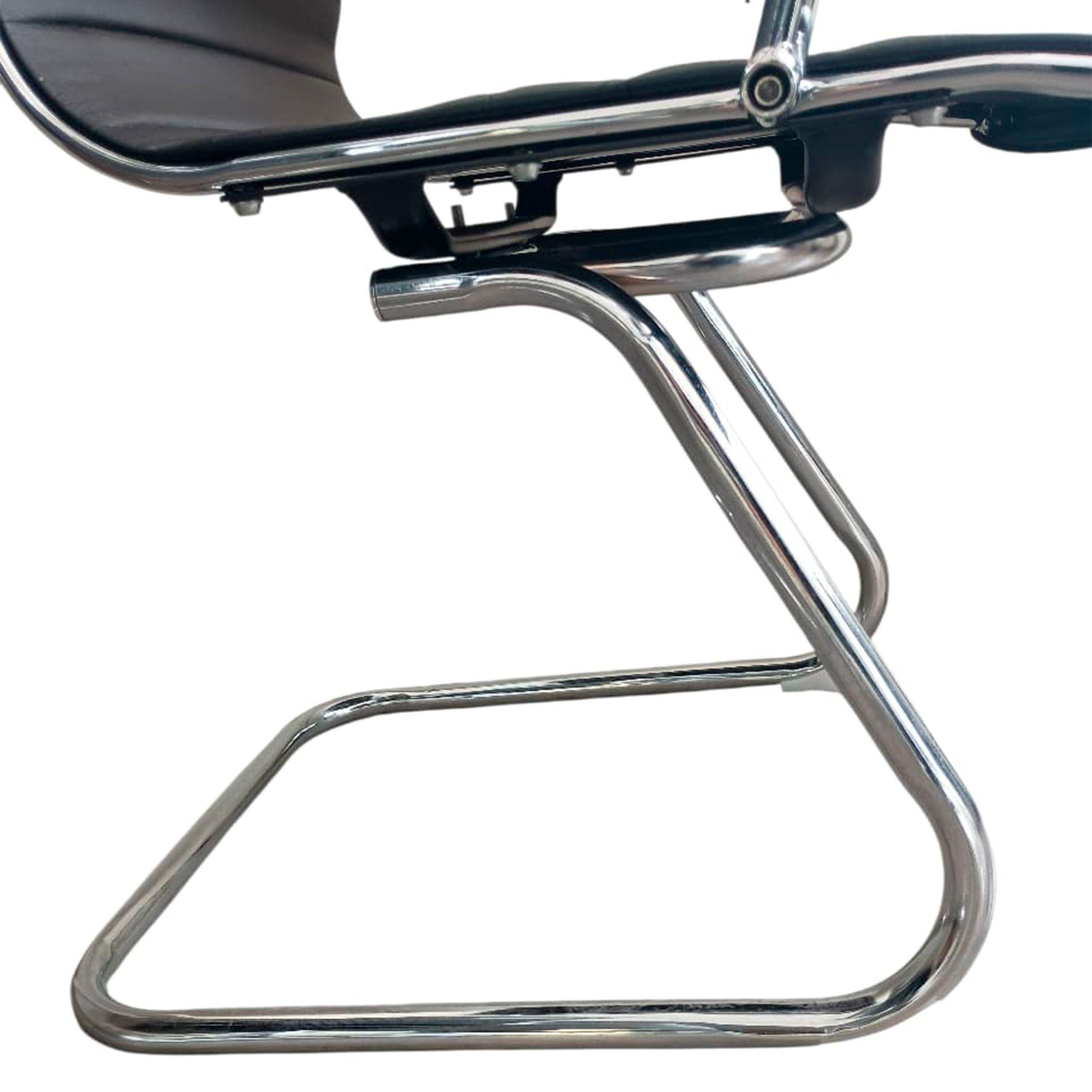 Silla Oficina Elegant Negra base Trineo-2