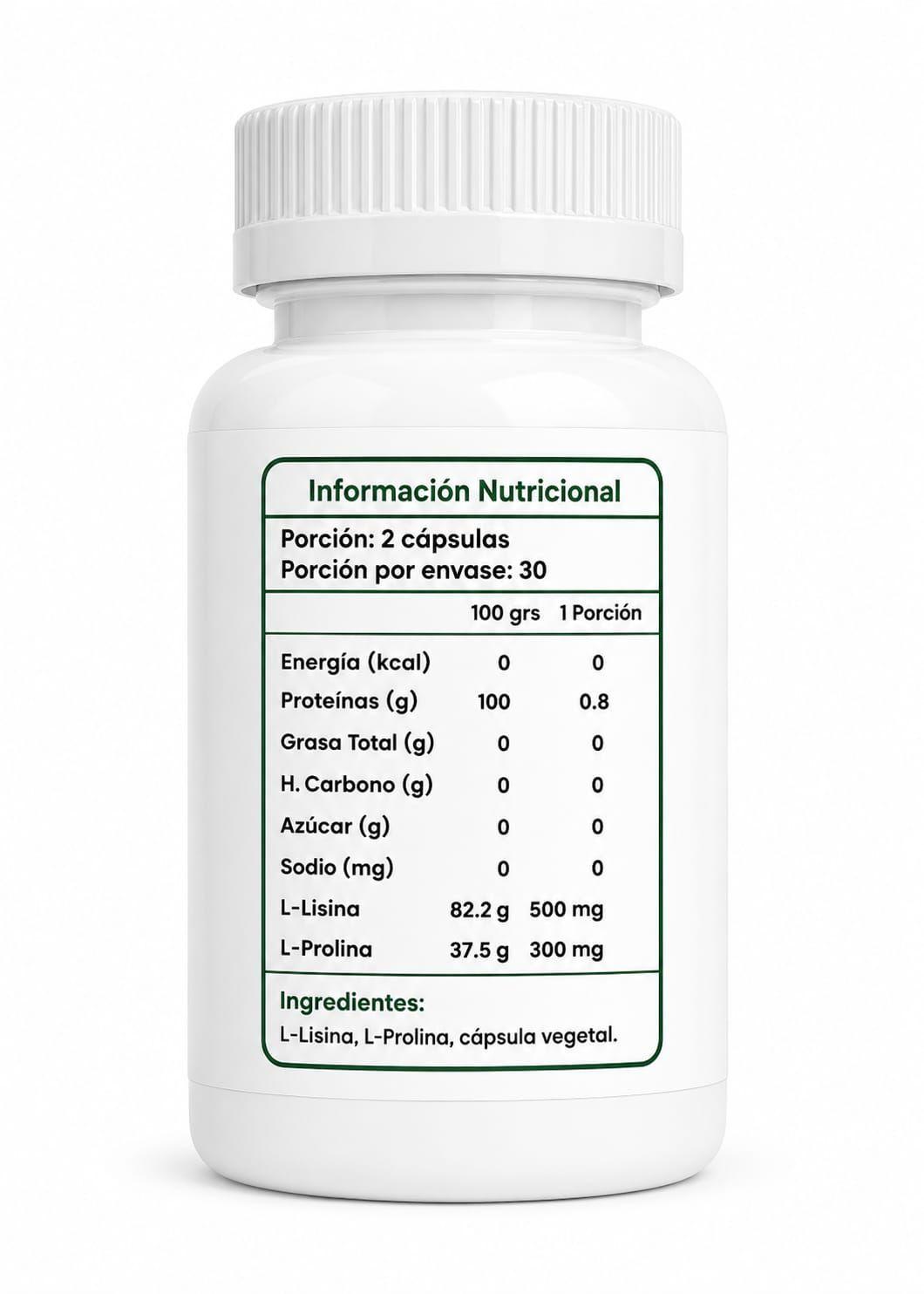 L Lisina L Prolina 60 capsulas vegetales-1