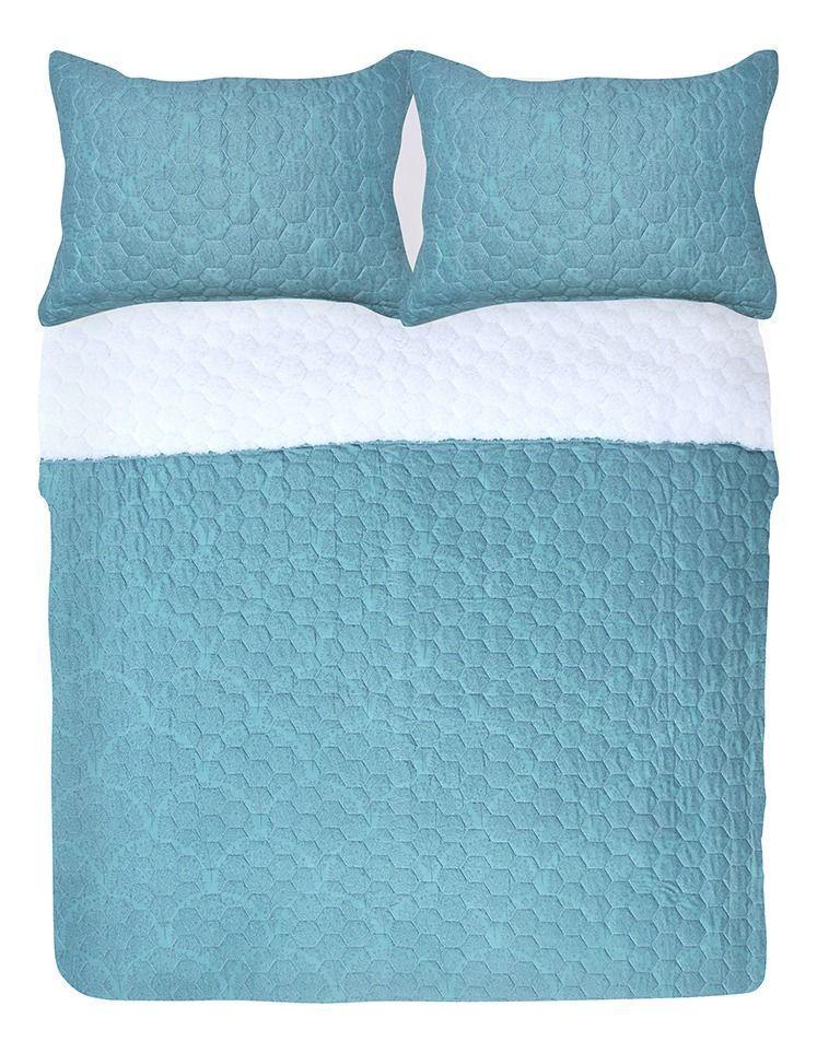 Quilt sherpa estampado  2 plazas -2