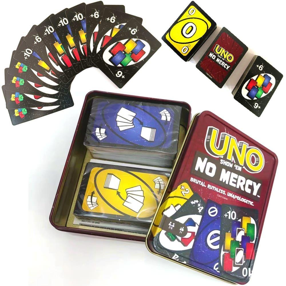Juego De Cartas Uno No Mercy Caja De Metal-1