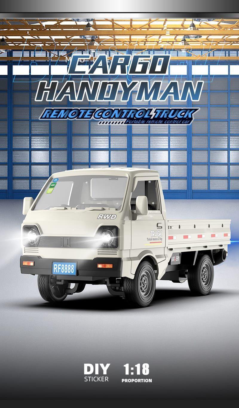 Camion 3 4 De Carga A Control Remoto 1 18 Con Luz Led Color Blanco-4