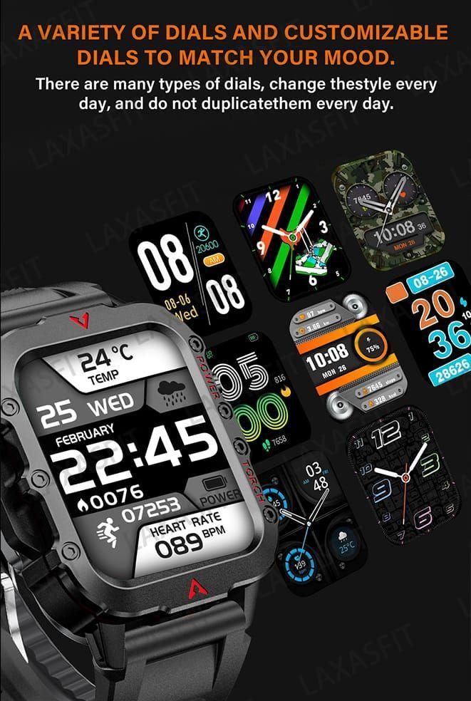 Reloj Smartwatch Laxasfit Q11 Color Negro-2