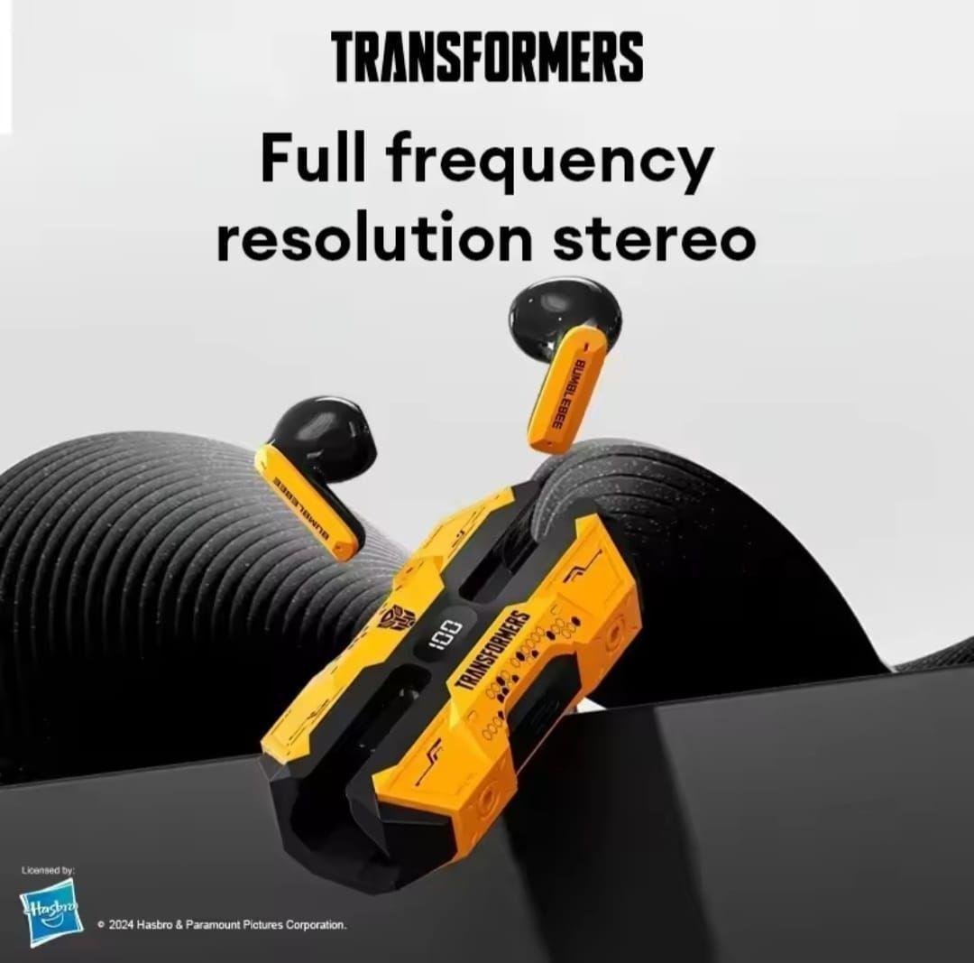 Audífonos Transformers Bluetooth tws Bumblebee Tf T51 amarillo-3