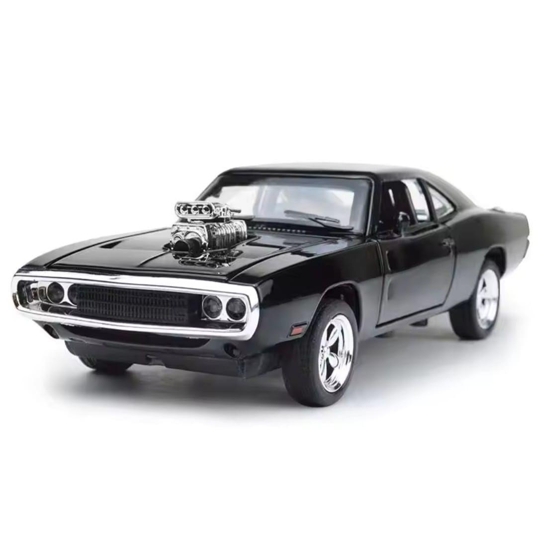 Vehículo de colección Dodge Charger 1970 FF auto color negro-1