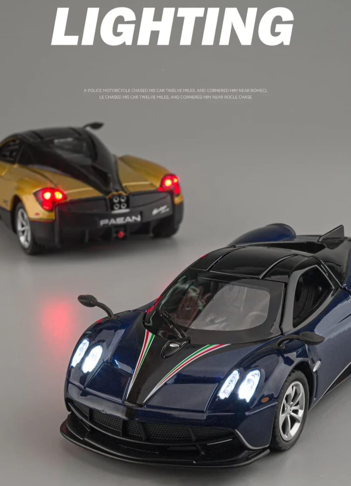 Auto De Colección Pagani Huayra Blanco 1:36 Sonido Y Luz.-2