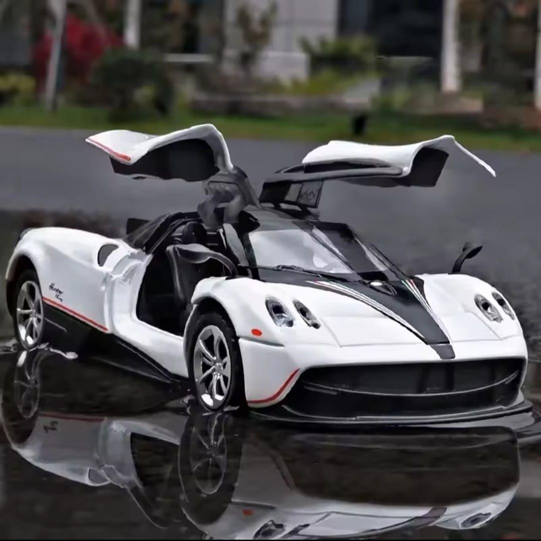 Auto De Colección Pagani Huayra Blanco 1:36 Sonido Y Luz.-5