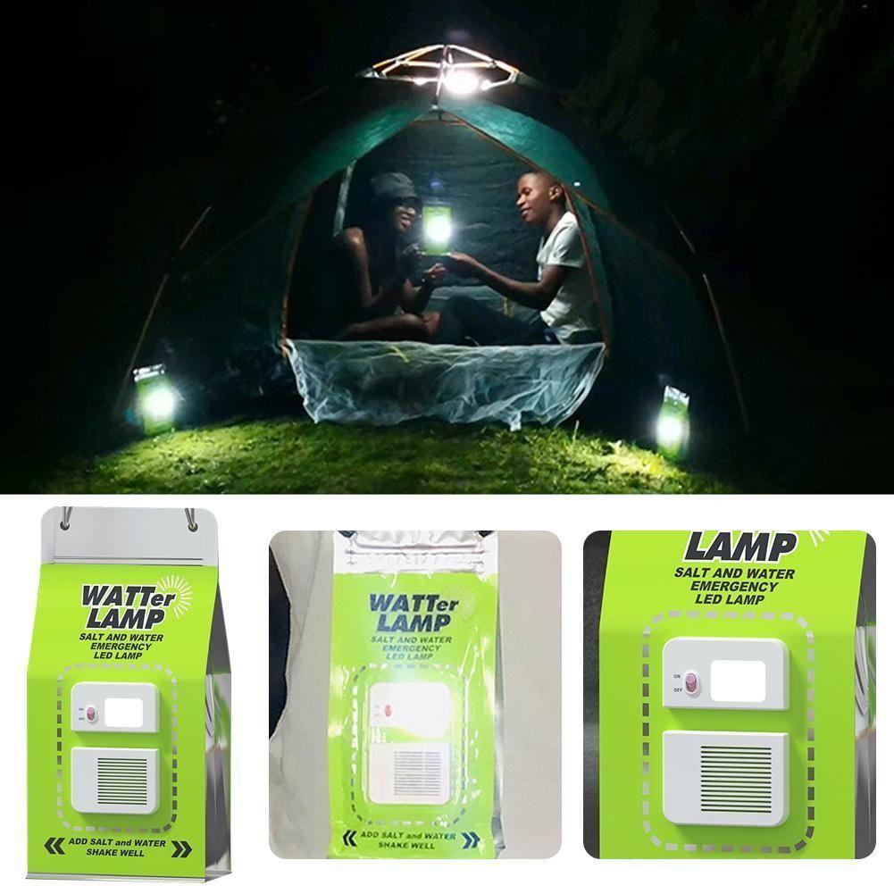 Lampara de Emergencia LED Sustentable Activacion por Agua Salada-2