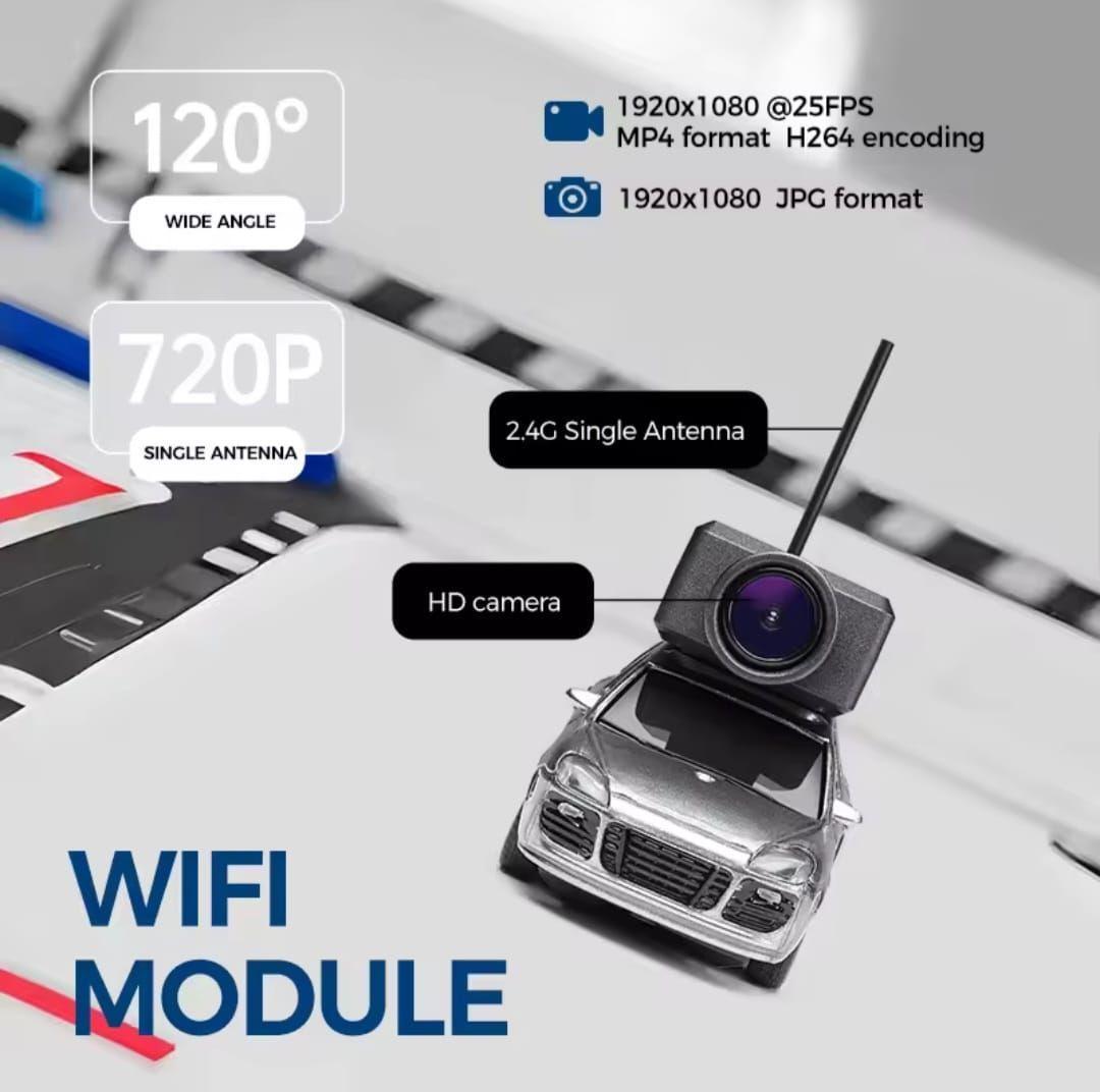 Mini Auto De Carrera Con Cámara Hd Control Por Wifi Led 1/64-2