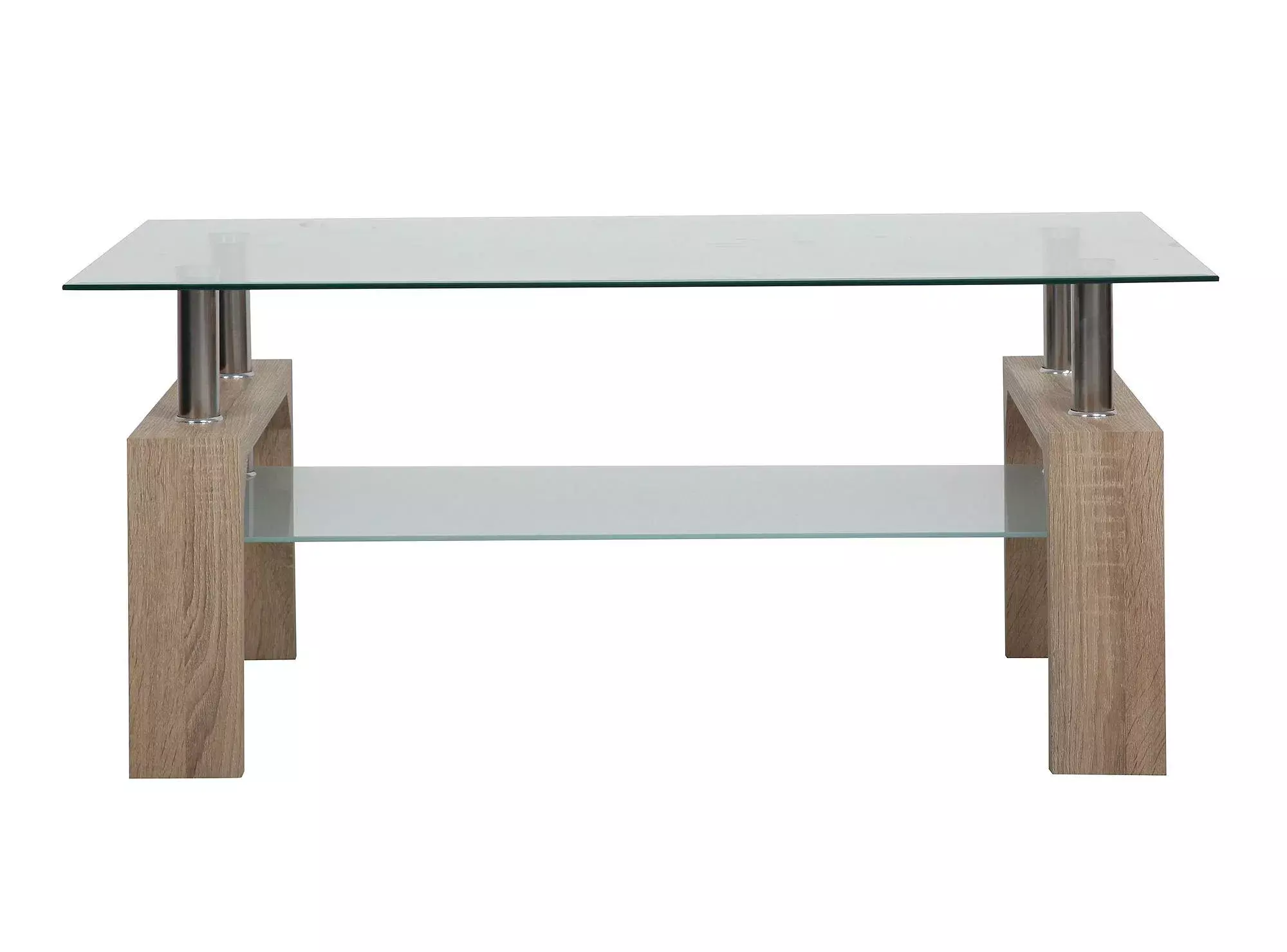 MESA LATERAL O DE CENTRO TOPE DE VIDRIO RECTANGULAR 100CM -1