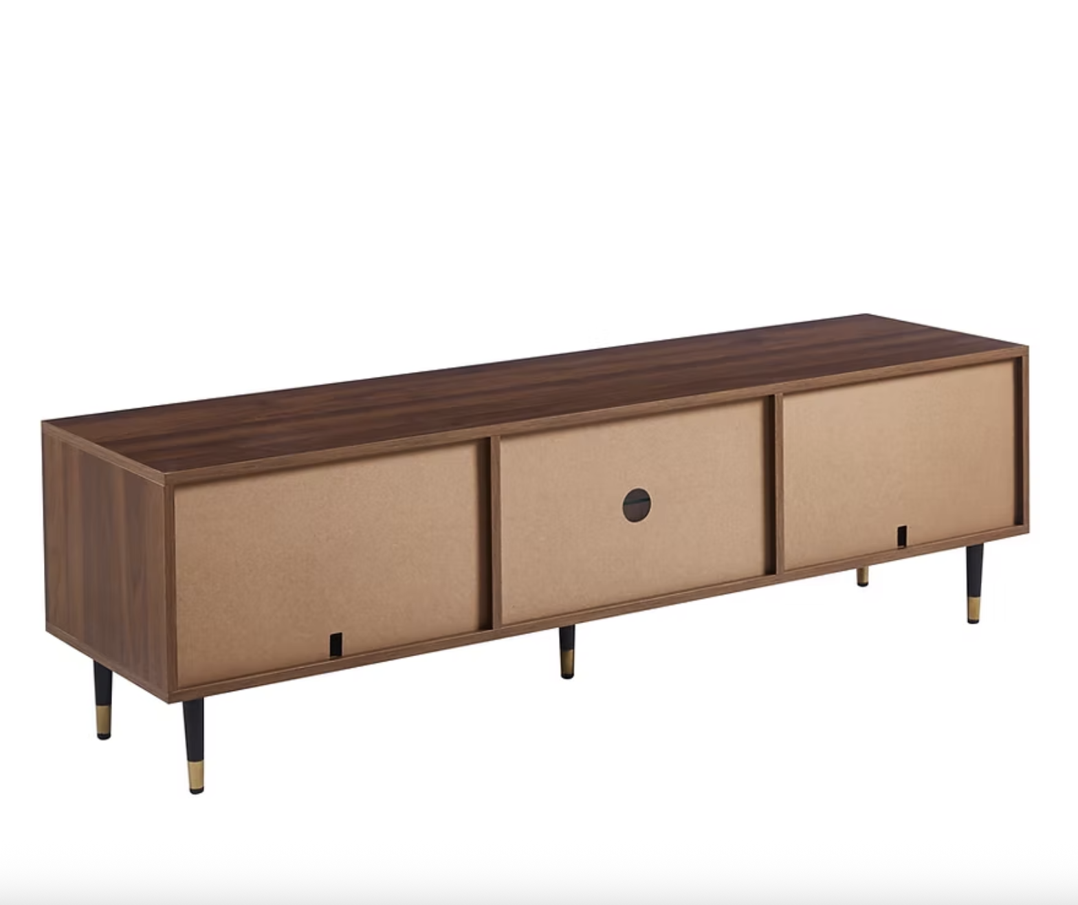 RACK PARA TV MOSCU 150CM MDF CAFE ESTRUCTURA NEGRO-3