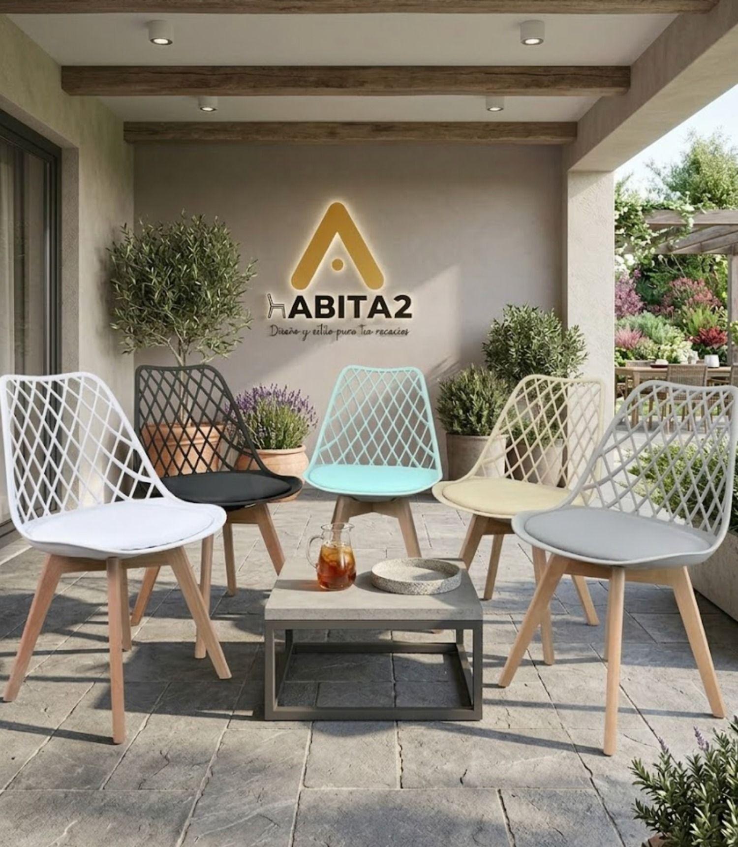 Silla Tulip Acolchada Mesh Ecocuero-3