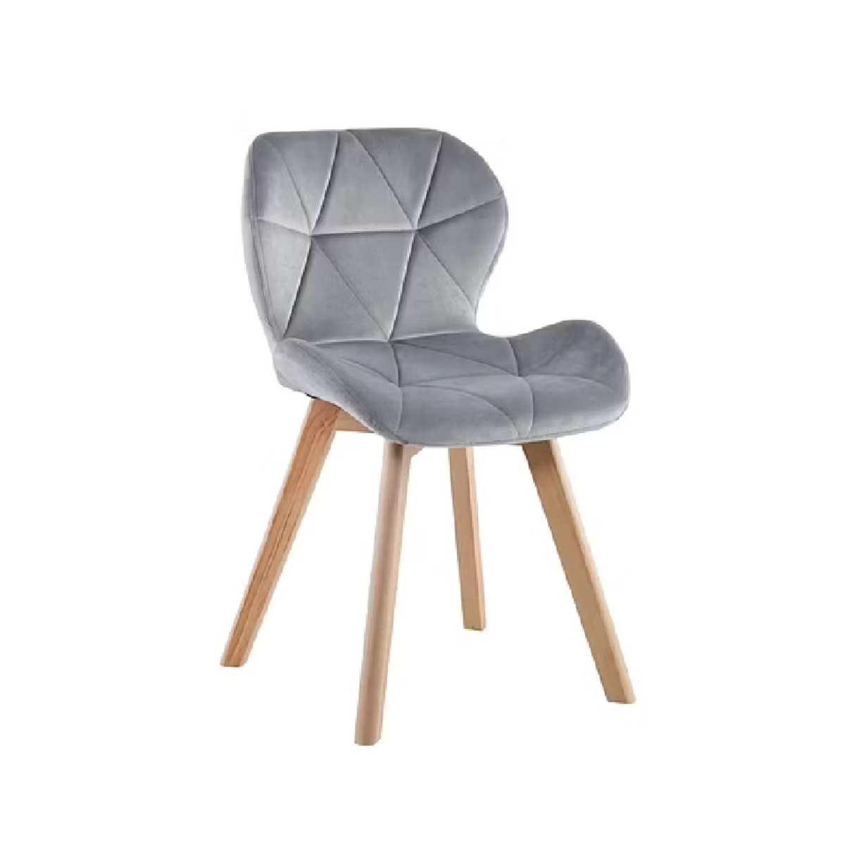 SILLA VELVET DE COMEDOR ASIENTO AVIADOR FELPA BASE MADERA-0