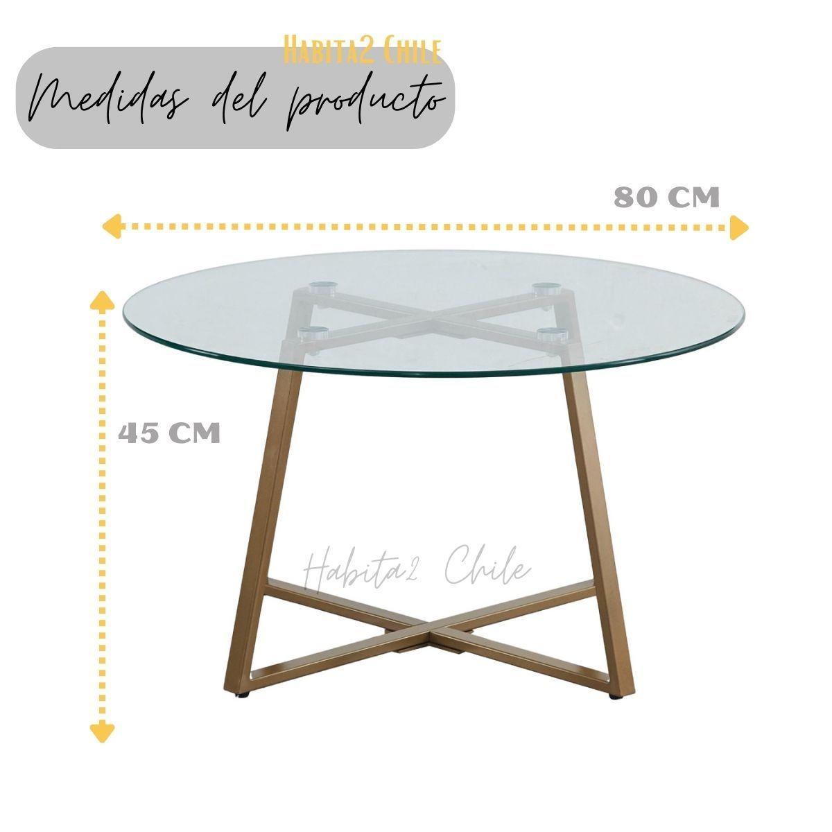 Mesa de centro gold redonda vidrio 80 cm-5