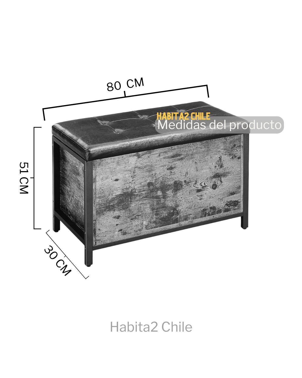 BANQUETAS 80CM CON ALMACEN PARA ZAPATOS VINTAGE INDUSTRIAL-2