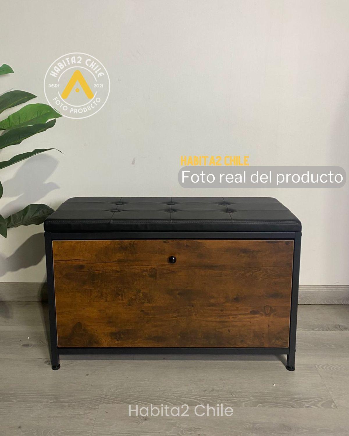 BANQUETAS 80CM CON ALMACEN PARA ZAPATOS VINTAGE INDUSTRIAL-4