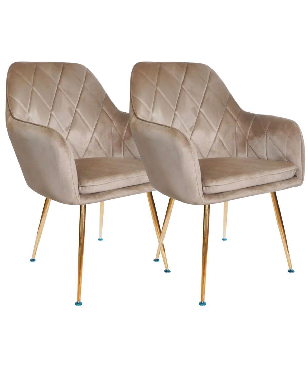 Set 2 Poltronas Lux Diamantes Gold-0
