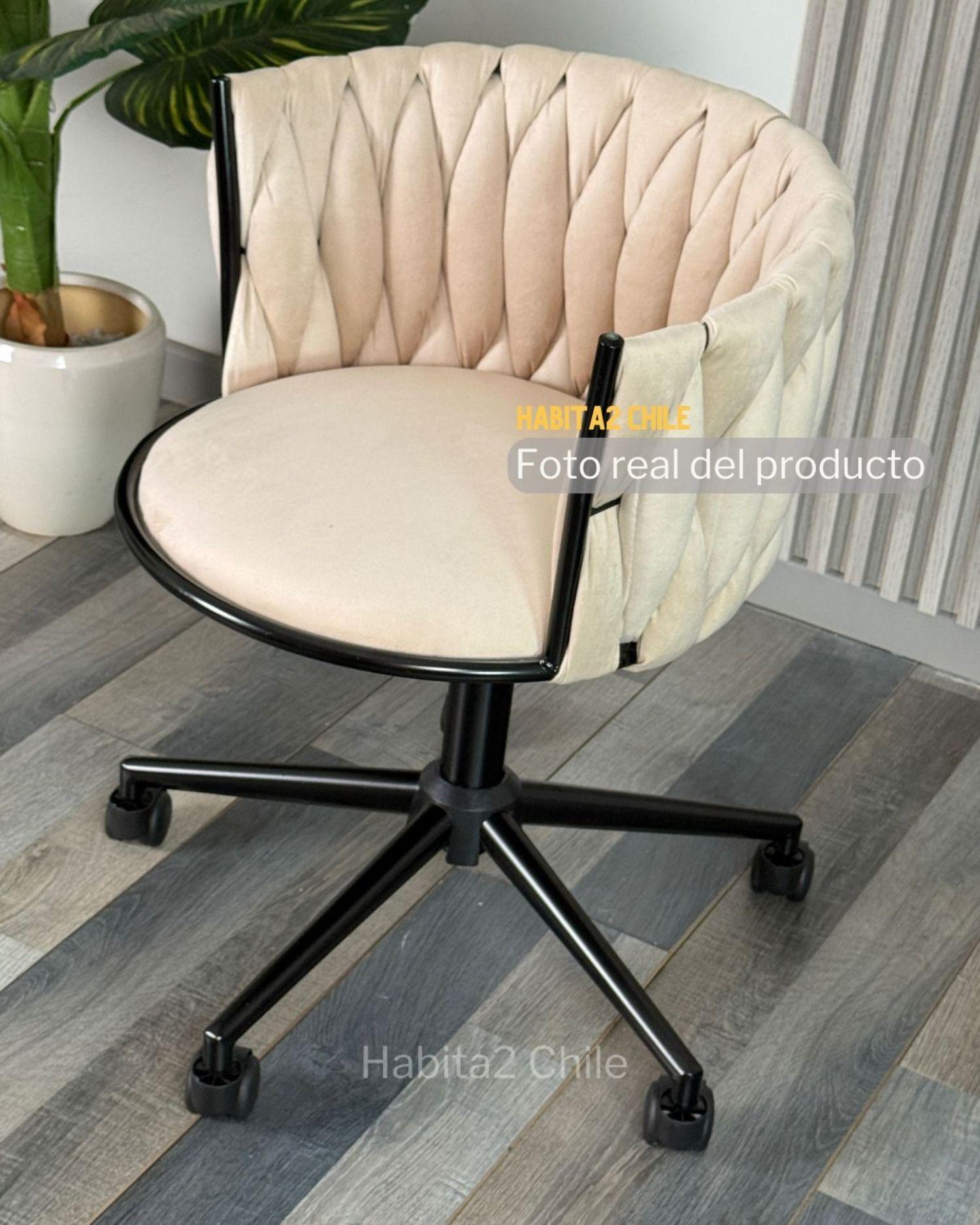 SILLA GIRATORIA TAPIZADA GALES BASE NEGRA-4