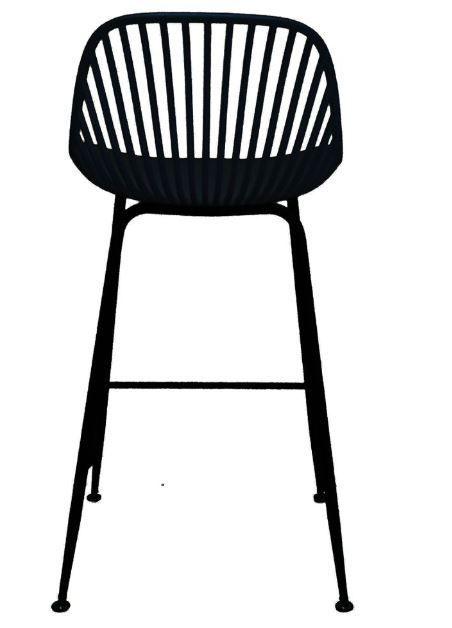 PACK 4 TABURETES O PISOS MODERNO INDIANA CON ASIENTO DE POLIPROPILENO Y PATAS DE ACERO PARA BAR-3
