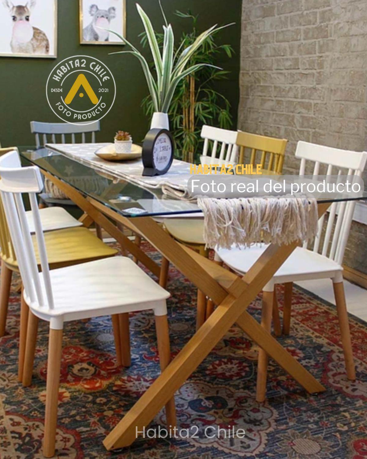 MESA COMEDOR VIDRIO X 120 RECTANGULAR SIMIL MADERA-2