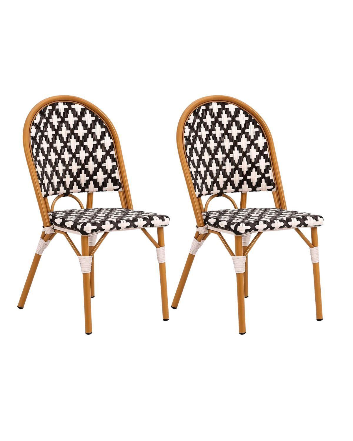 SET 2 SILLAS DE RATTAN BISTRO PARA JARDIN-0