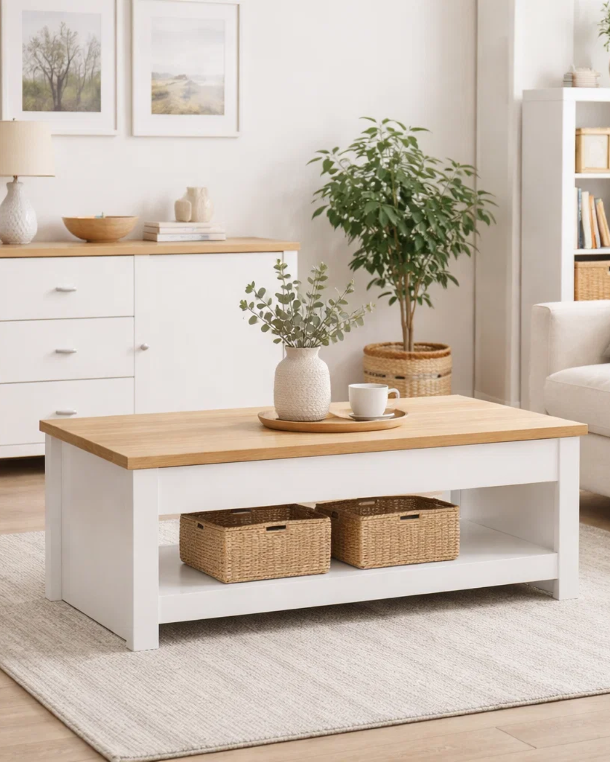 Mesa de centro Blanca rectangular Prime-2