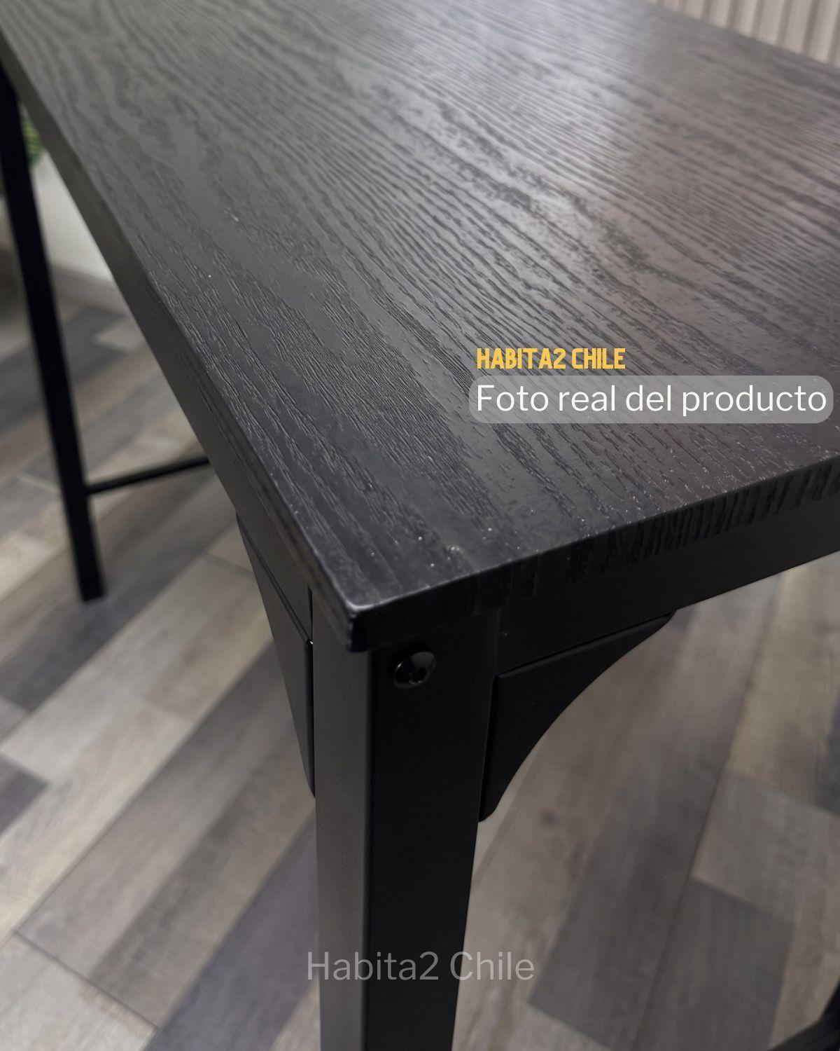 Set de Bar 2 Puestos Black Tolix 65 cm Wood-5