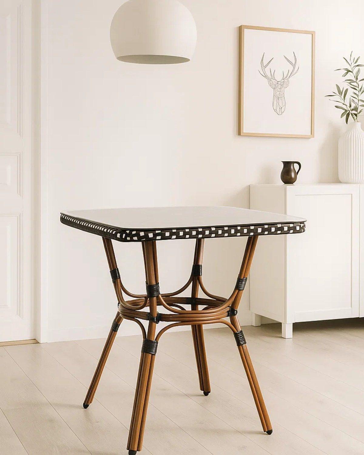 MESA 70X70 PARIS EXTERIOR CON VIDRIO RESTAURANT -2