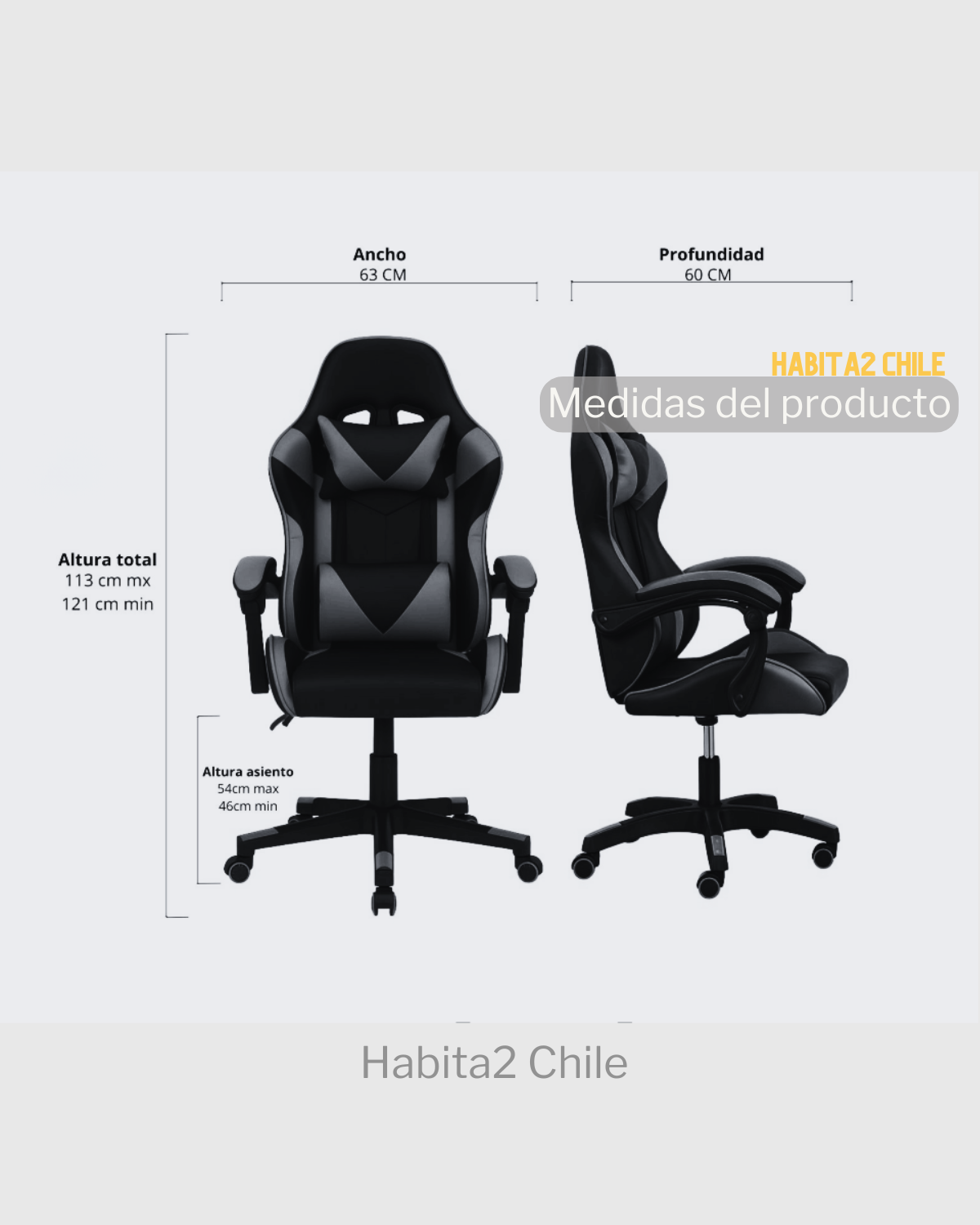 Silla de Escritorio Gamer de escritorio PC Rot-1