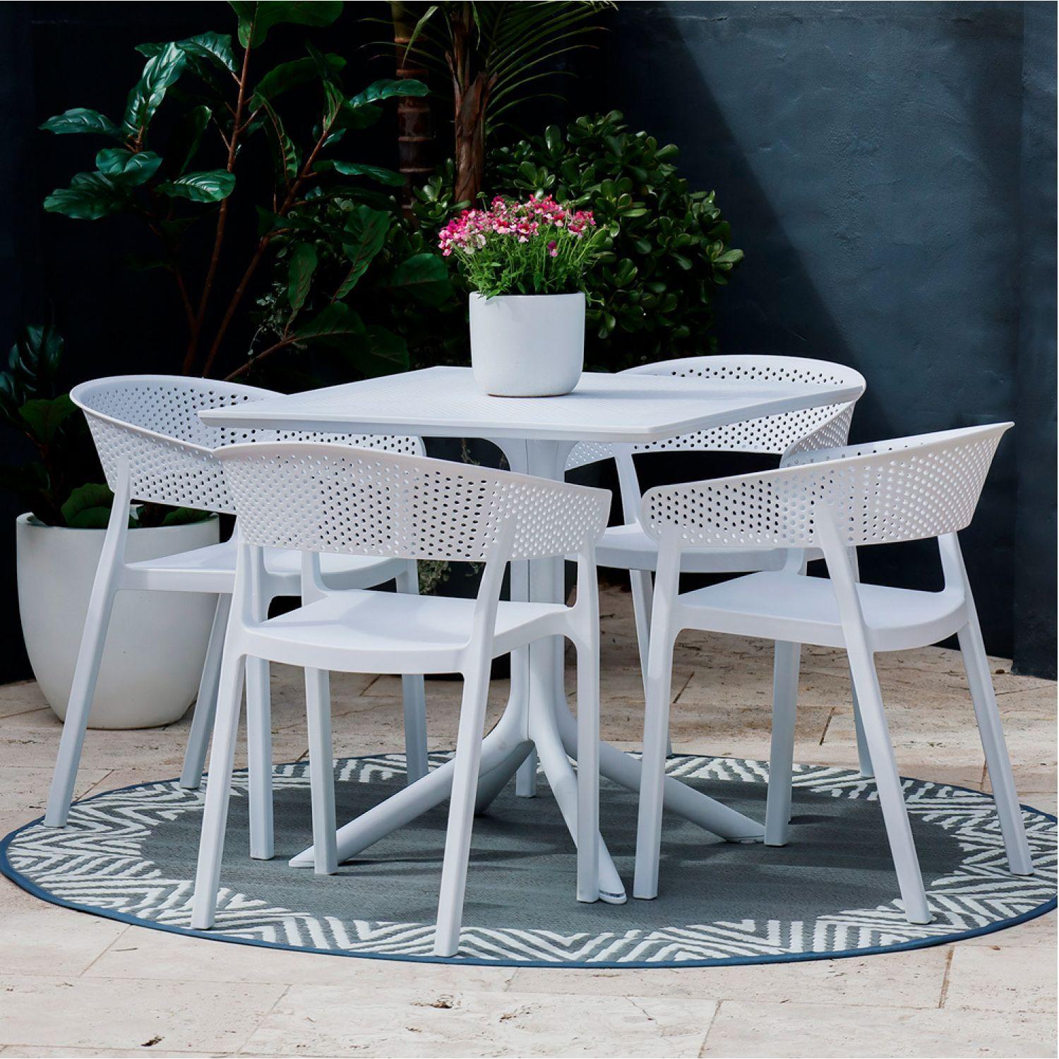 MESA DE EXTERIOR 80X80 POLIPROPILENO RESISTENTE AL AGUA -1