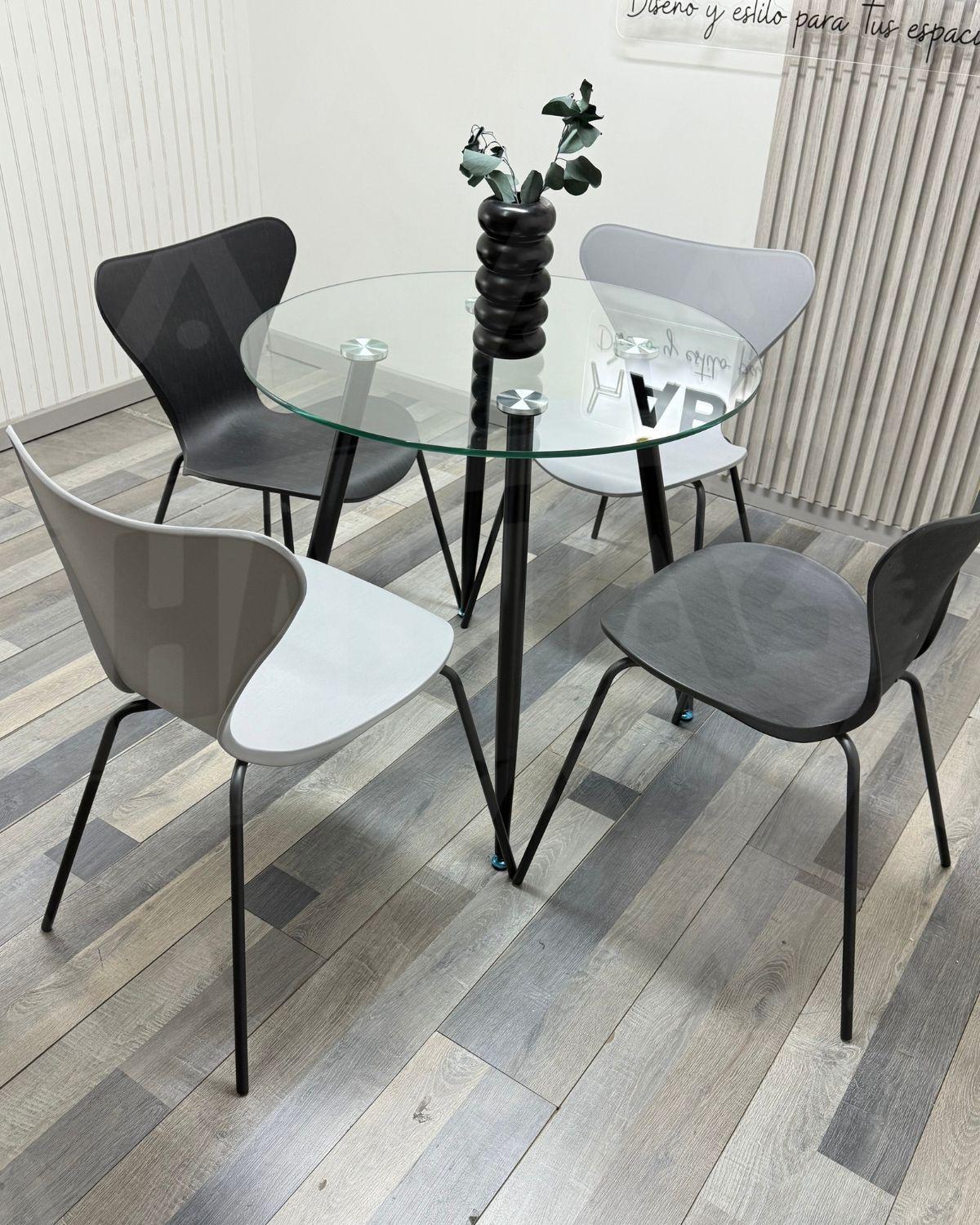 COMEDOR 80 CM JLOVE PP BLACK - 4 PUESTOS-5